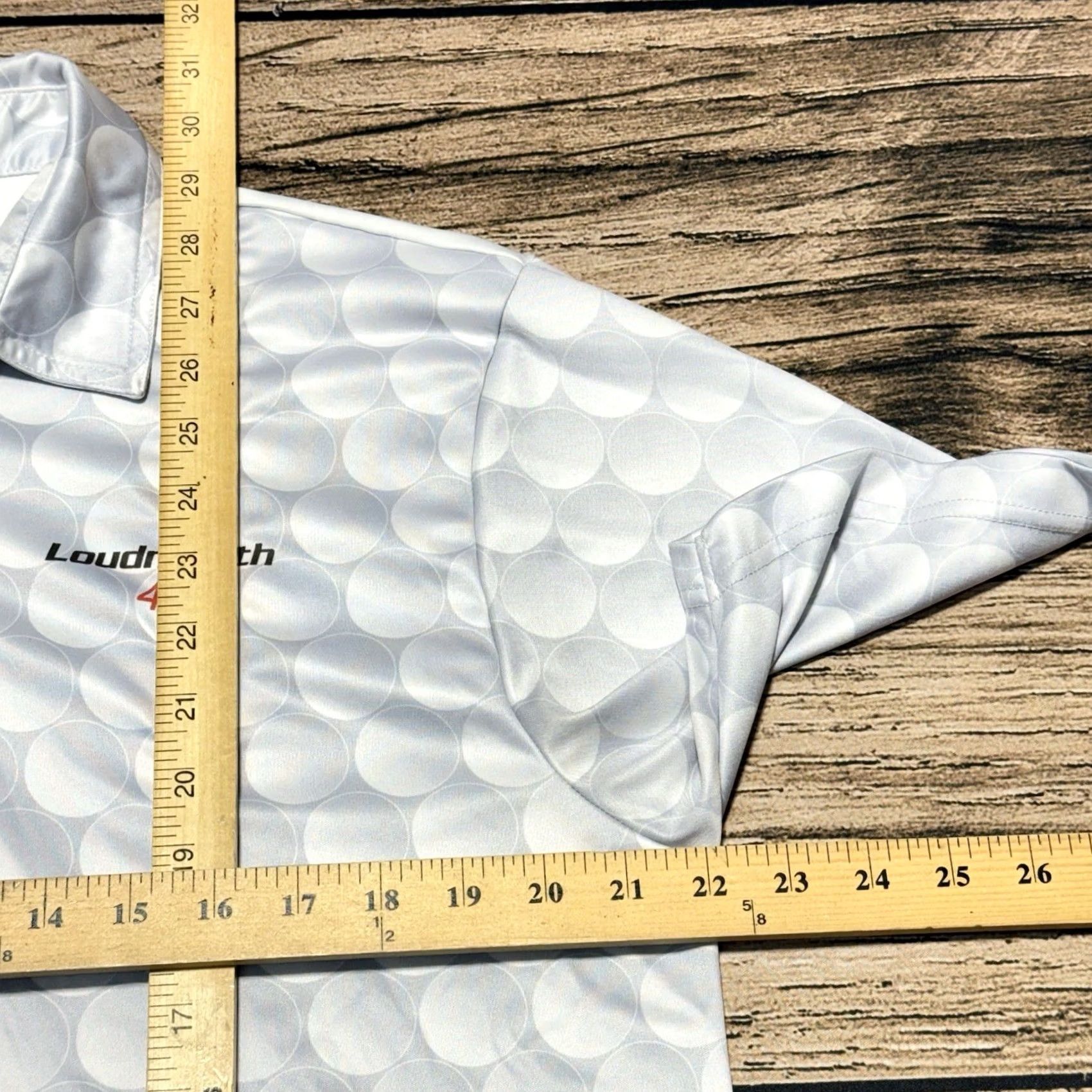 Vintage Loudmouth Golf Polo Shirt Mens L Gray Geometric Golf Performance Stretch Active 41 Size US L / EU 52-54 / 3 - 6 Thumbnail