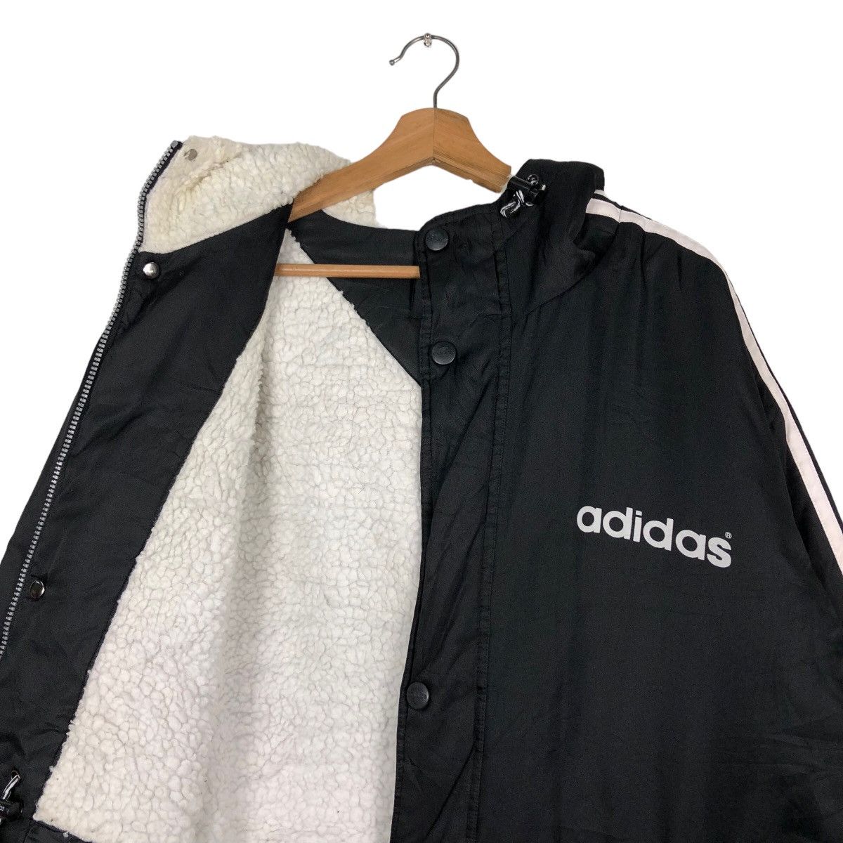 Adidas 🔥Vintage Long Jacket Coach Adidas Big Logo Training Wear Size US L / EU 52-54 / 3 - 12 Thumbnail