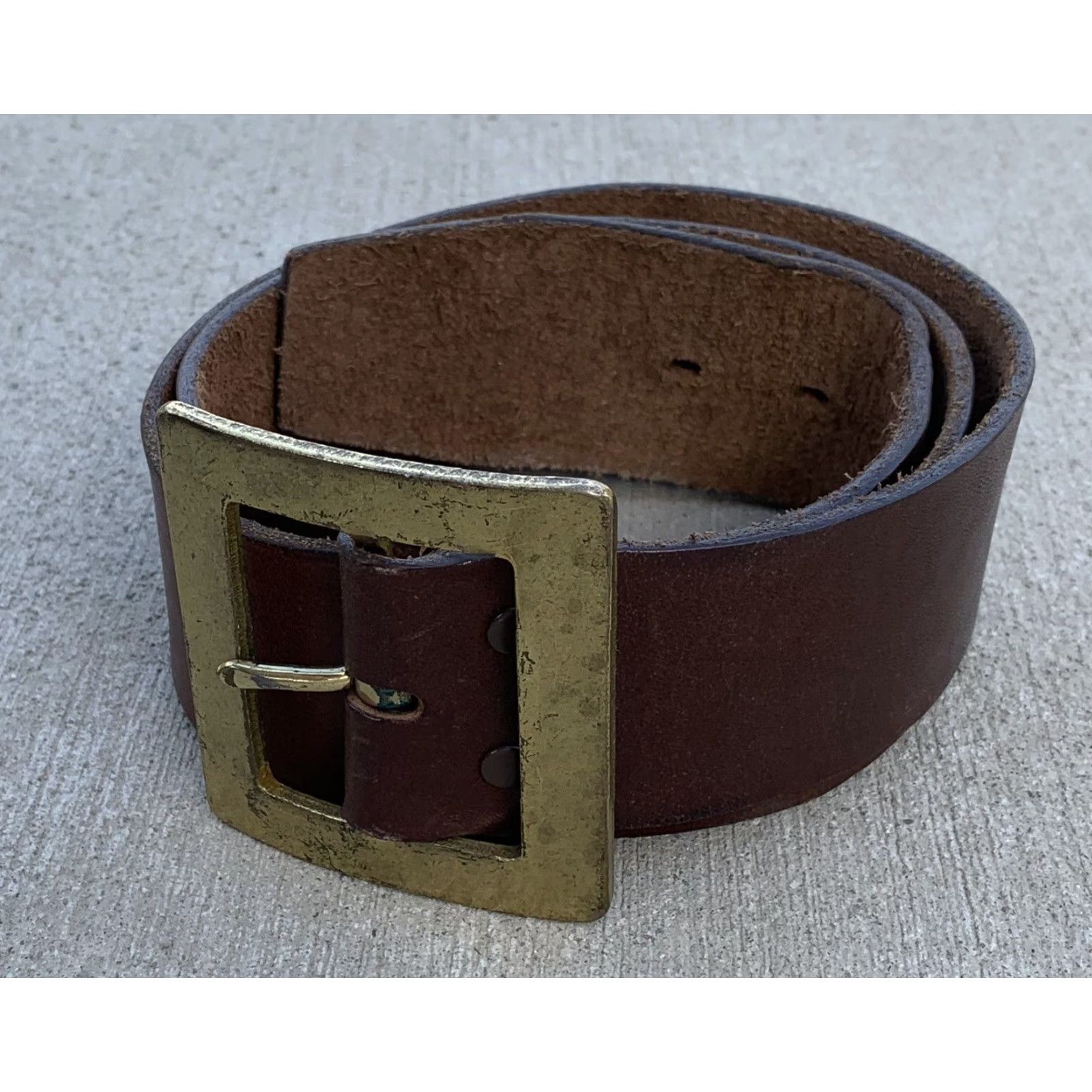 Vintage VINTAGE bench made Harness Cowhide Leather Belt Removable Buckle 35 or 36 Brown Adult Unisex Shirt/Hoodie/Belt? Size ONE SIZE - 6 Thumbnail