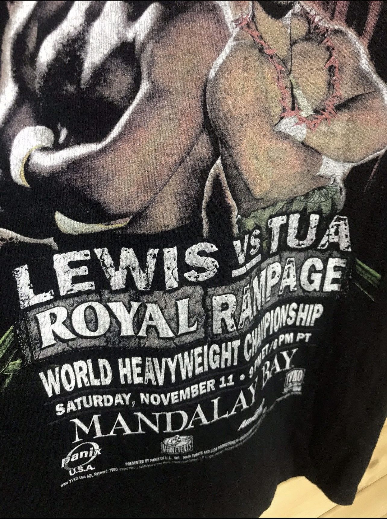 Vintage Vintage Boxing Lewis vs Tua shirt Size US M / EU 48-50 / 2 - 4 Thumbnail