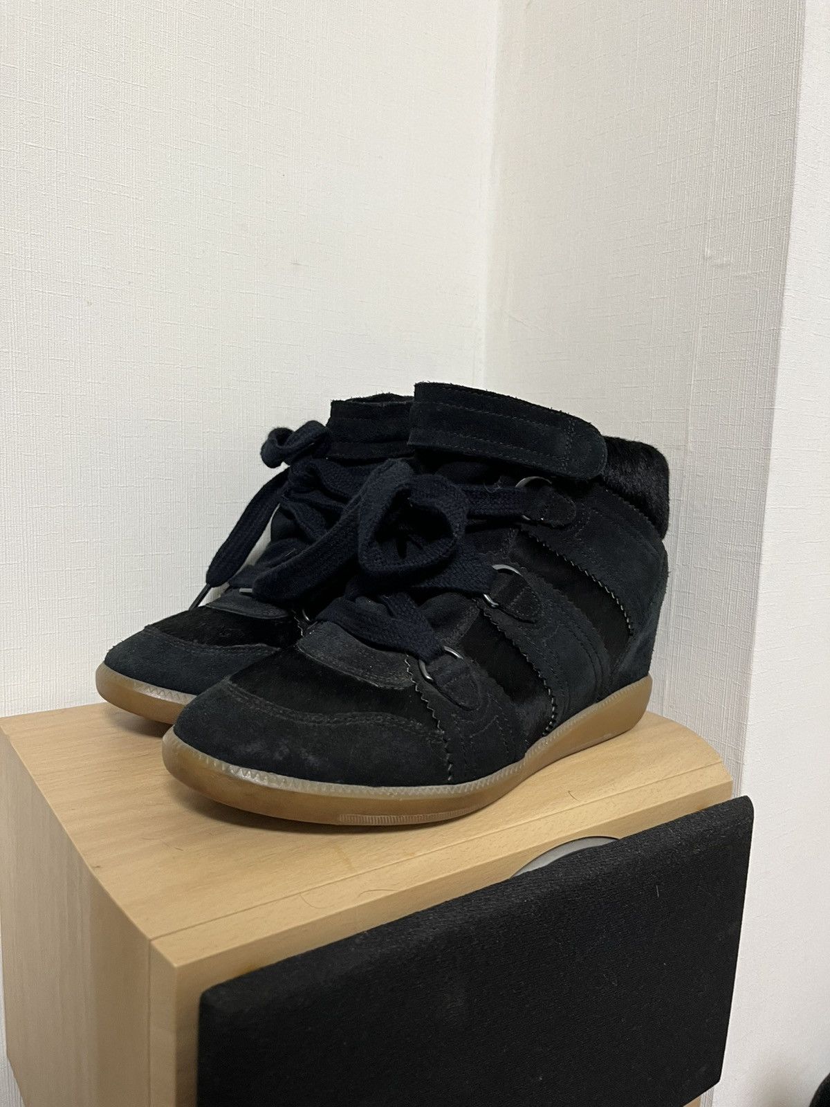 Isabel Marant × Vintage Isabel Marant Pony Hair High Top Sneakers Size US 7 / IT 37 - 1 Thumbnail