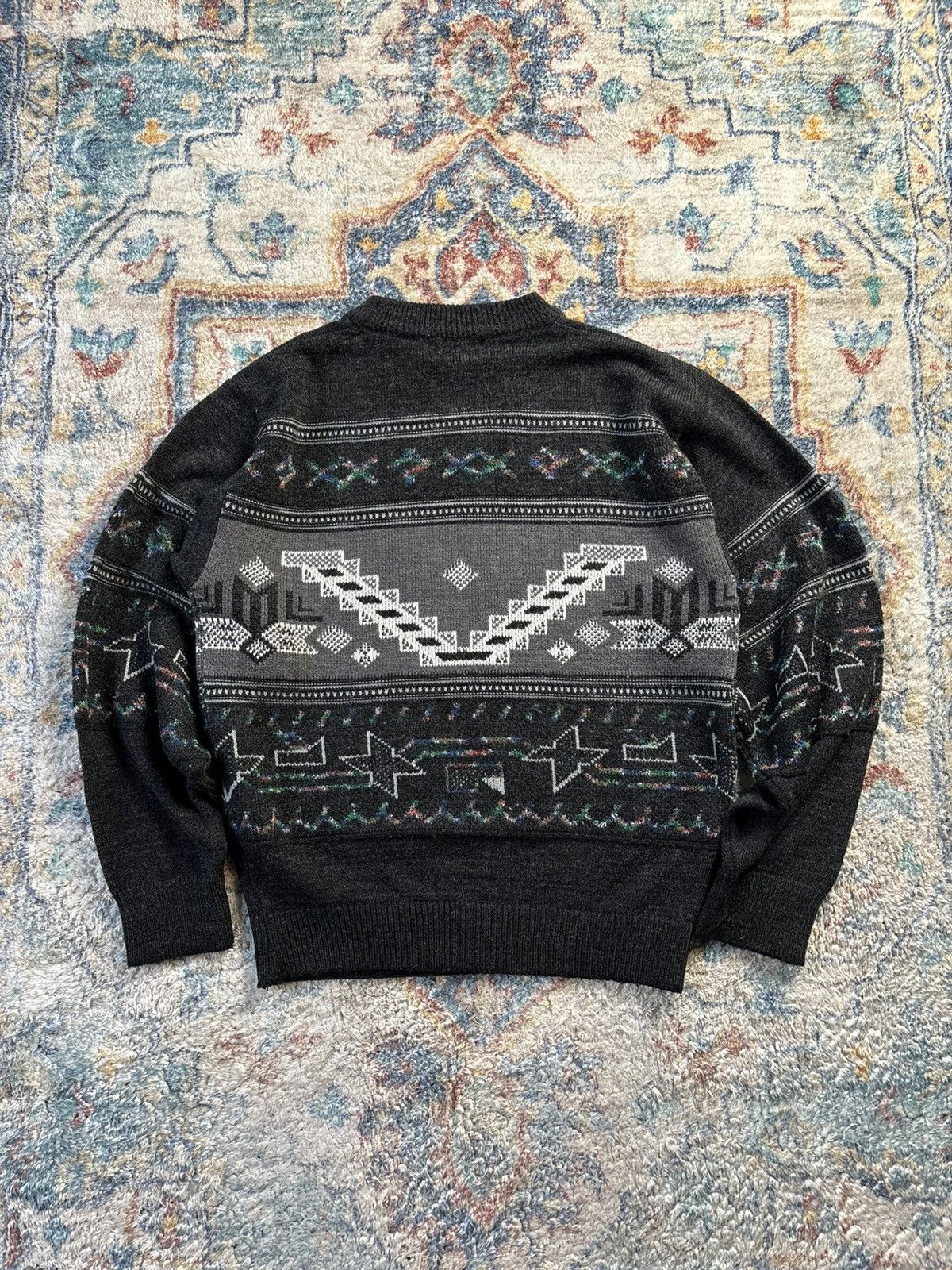 Vintage Vintage Patterned Abstract Pullover Sweater Small Size US S / EU 44-46 / 1 - 2 Thumbnail