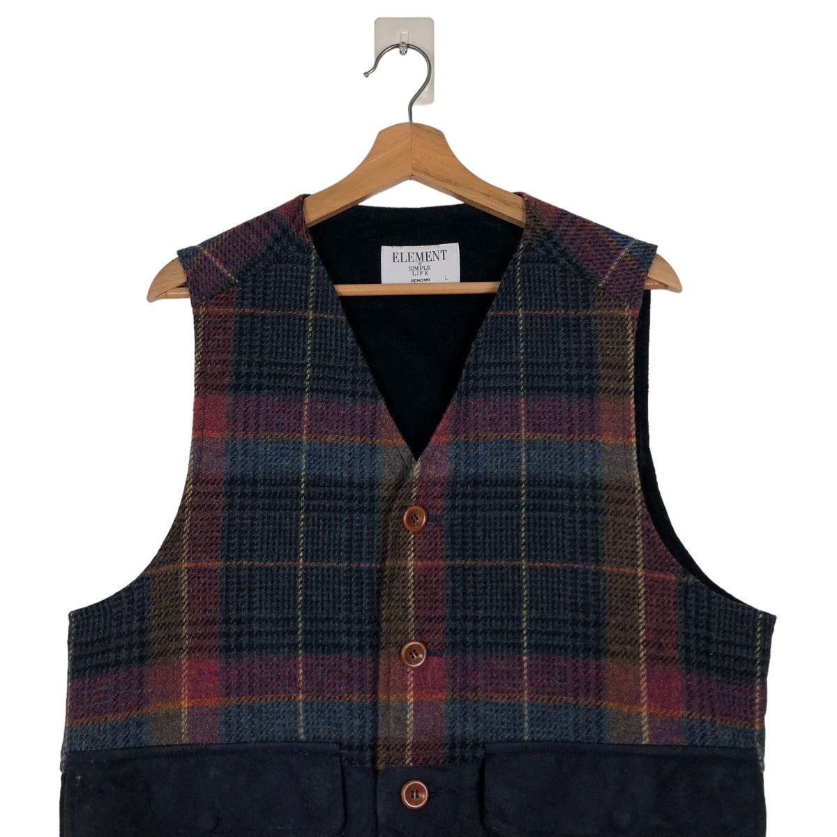 Japanese Brand 🔥Vintage Wool Waist Coats Tartan Design Woven in Ireland Size US L / EU 52-54 / 3 - 3 Thumbnail