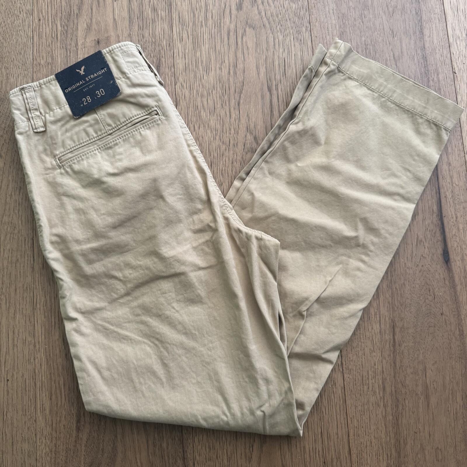 American Eagle Outfitters Men's NWT American Eagle Straight Khaki Pants Size 28x30 Size US 28 / EU 44 - 1 Thumbnail