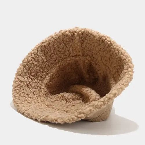 Japanese Brand Reversible Faux Fur Lamb Wool Bucket Hat Size ONE SIZE - 3 Thumbnail