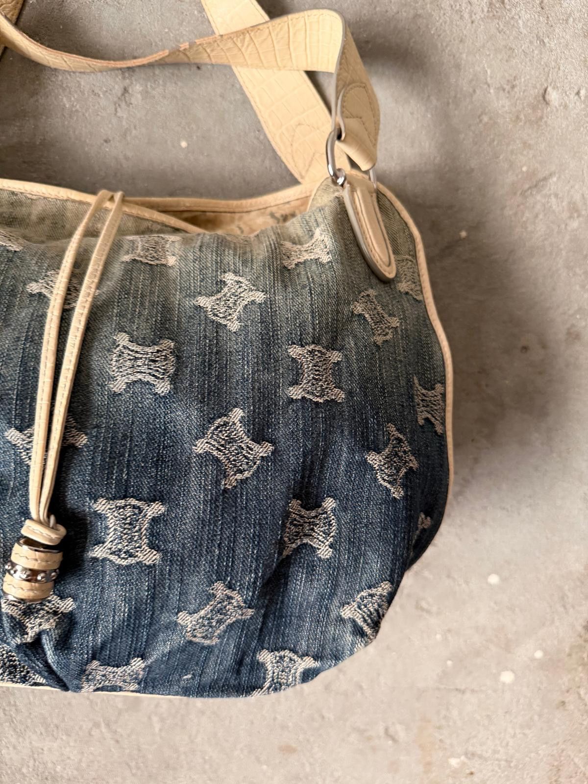 Celine Celine Macadam Bittersweet Denim Shoulder Bag Gradient Blue Size ONE SIZE - 4 Thumbnail