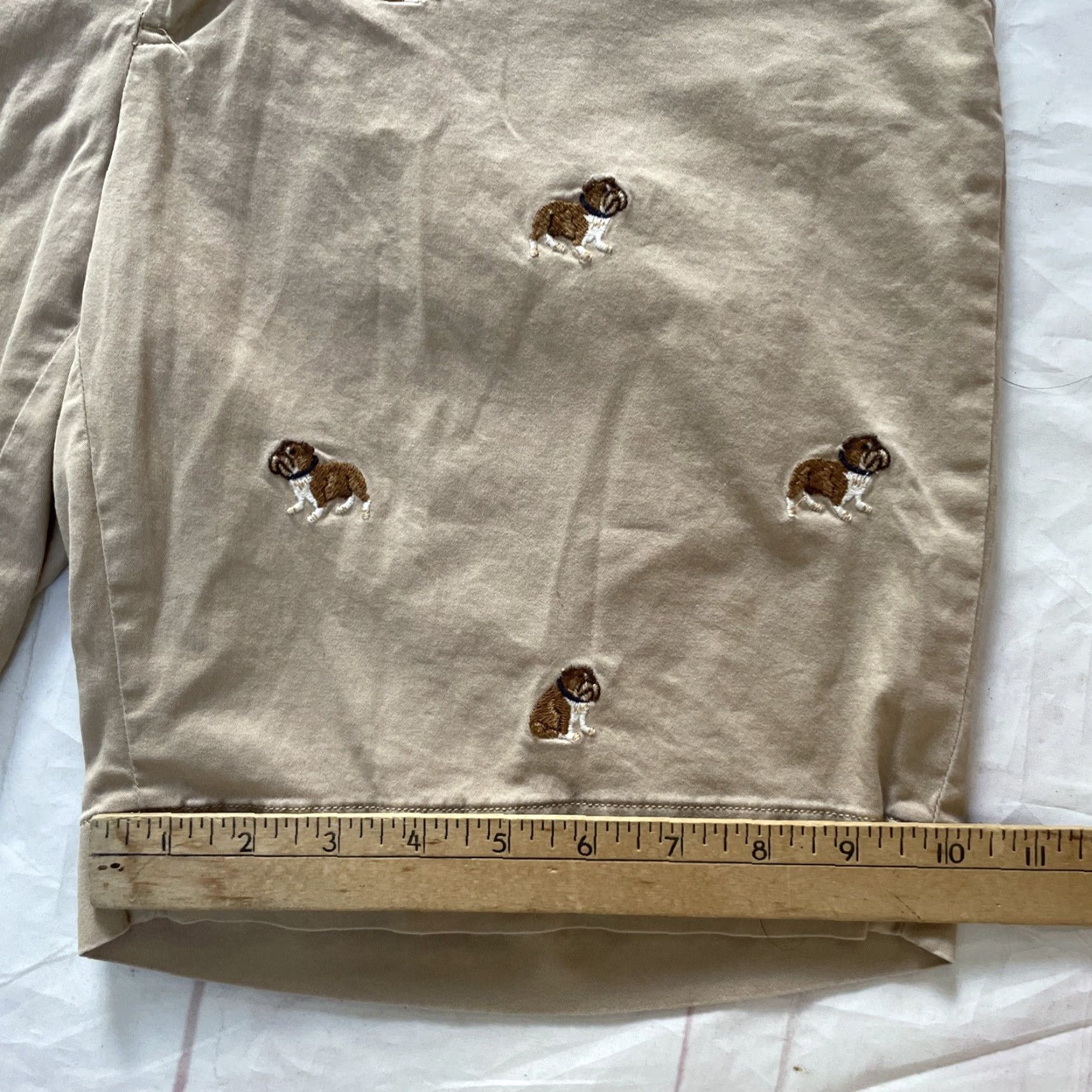 Polo Ralph Lauren Polo Ralph Lauren Short Chino Bulldog Pattern Stretch Classic Fit Size 33 Beige Mens Size US XS / EU 42 / 0 - 5 Thumbnail