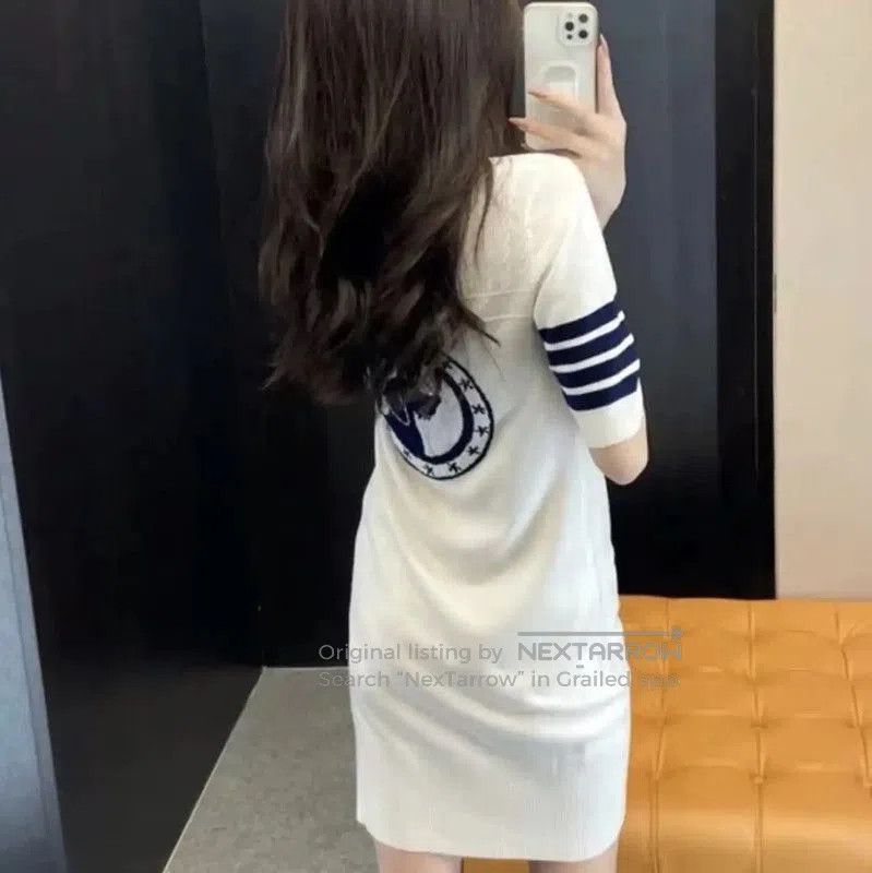 Thom Browne Thom Browne Black Cotton Dress for Women . Size M / US 6-8 / IT 42-44 - 2 Thumbnail