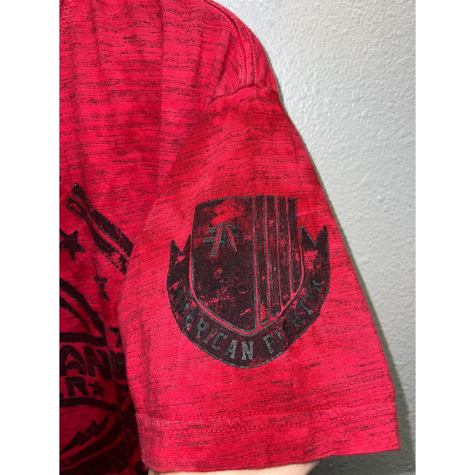 American Apparel American Fighter Shirt Freemont Red Graphic XL Y2K 2000s Size US XL / EU 56 / 4 - 5 Thumbnail