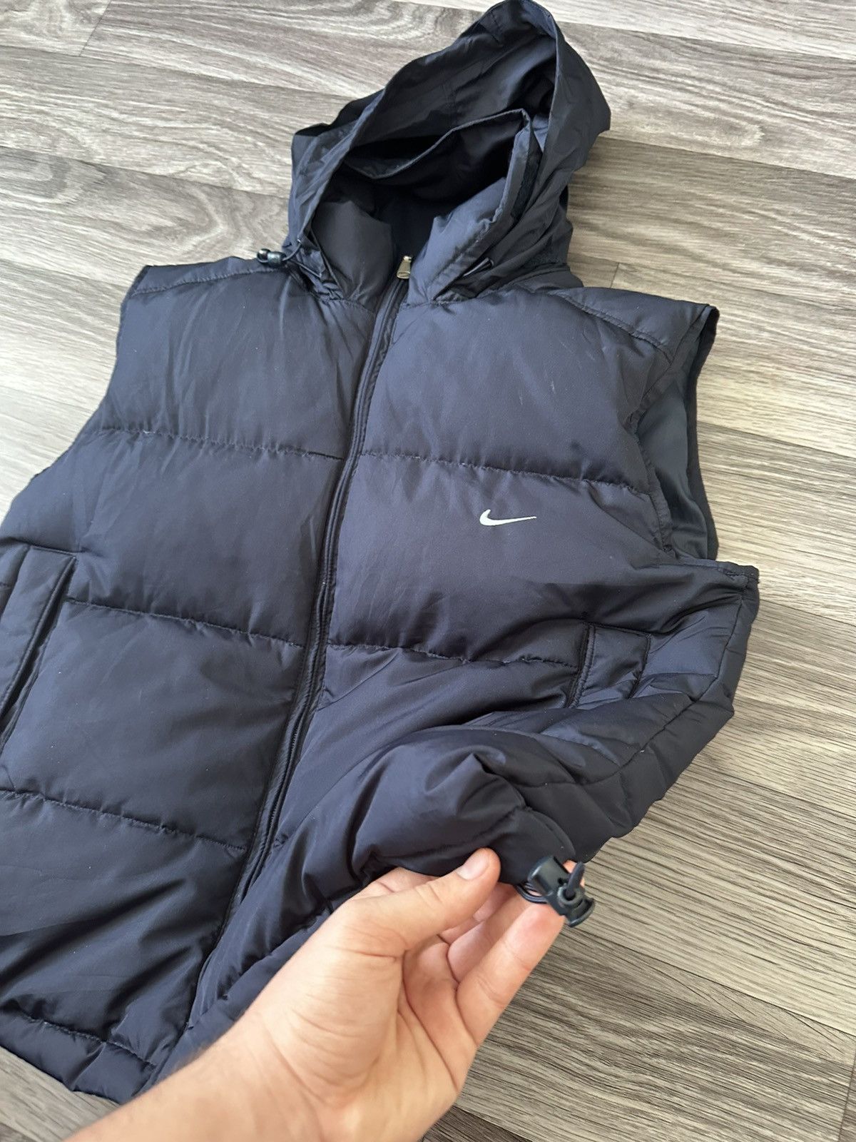 Vintage NIKE Vintage Goose Down Navy Blue Gilet Jacket 90s Hype y2k Size US M / EU 48-50 / 2 - 5 Thumbnail