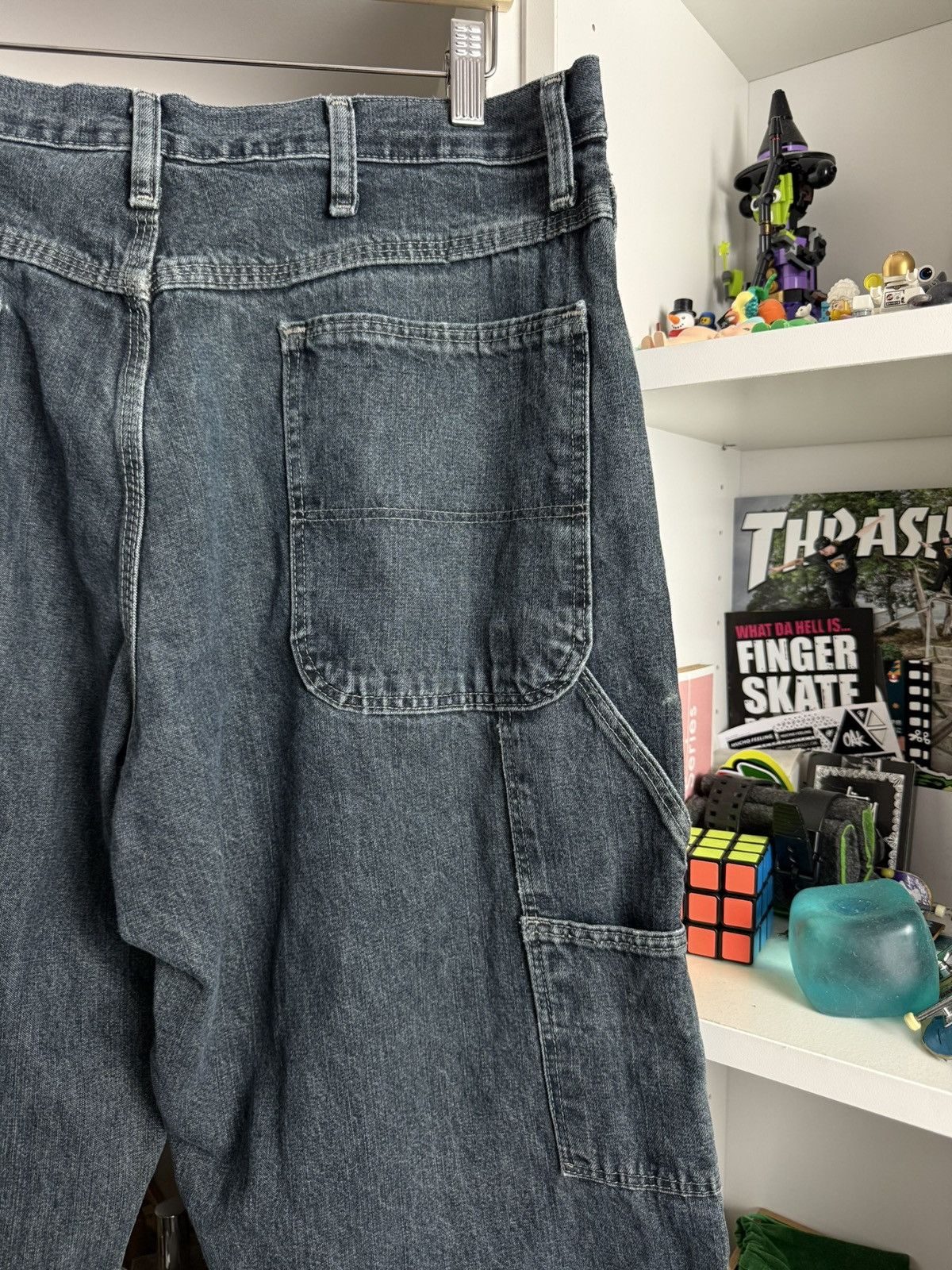 Vintage × Wrangler Vintage y2k Wrangler baggy carpenter denim pants 34x30 skate Size US 34 / EU 50 - 6 Thumbnail