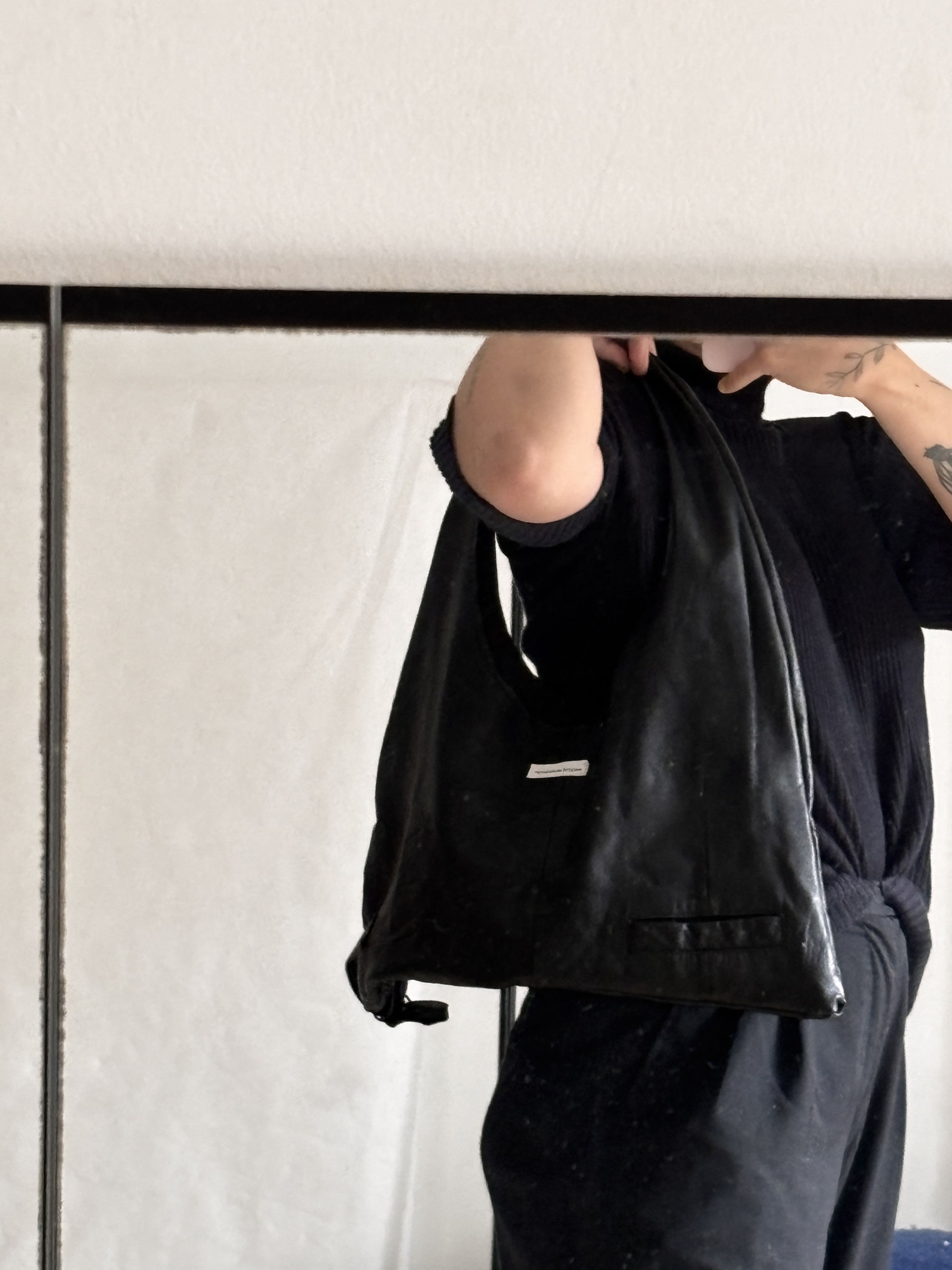 Other Hobo leather bag black shopper avant garde Size ONE SIZE - 6 Thumbnail