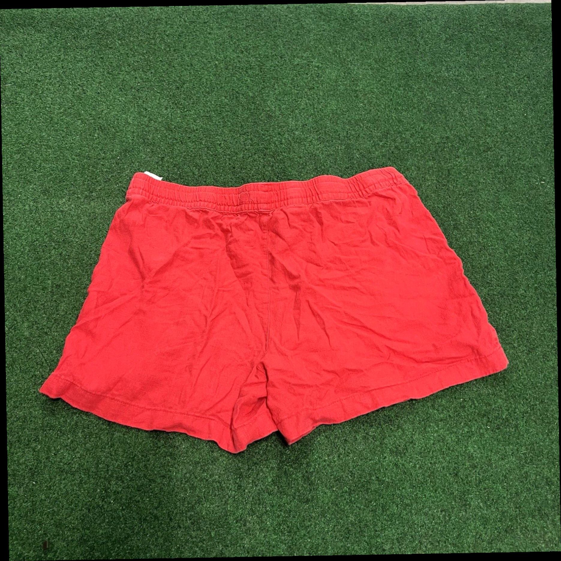 Nautica Nautica Shorts Womens Size L Red Linen Blend Pull on Drawtring Pockets Casual Size 36" / US 14 / IT 50 - 7 Thumbnail