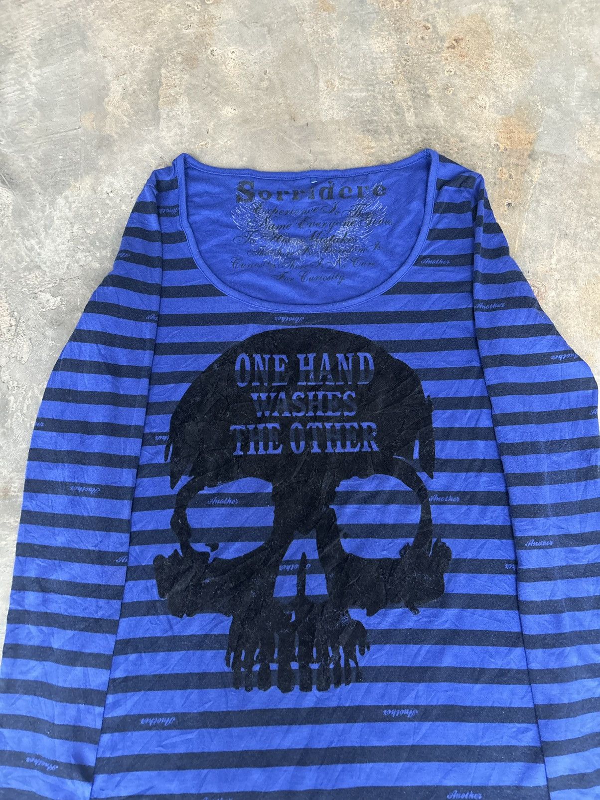Hysteric Glamour × If Six Was Nine × Japanese Brand Y2k Sorridere Stripe Skull Ifsixwasnine Punk Style Longsleve Size ONE SIZE - 2 Thumbnail