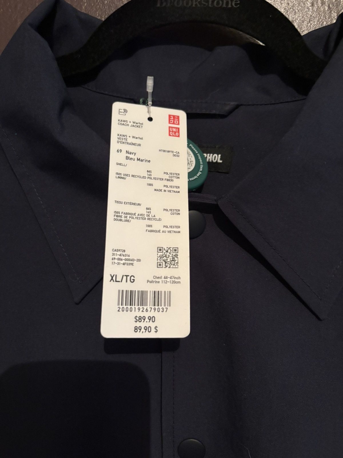 Andy Warhol × Kaws × Uniqlo KAWS x Uniqlo x Warhol Coach Jacket Navy Size US XL / EU 56 / 4 - 6 Thumbnail