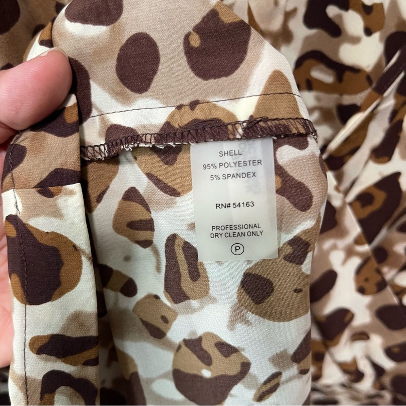Calvin Klein Calvin Klein Leopard Print Split Sleeve Mini Brown Size 14 Size XL / US 12-14 / IT 48-50 - 5 Thumbnail