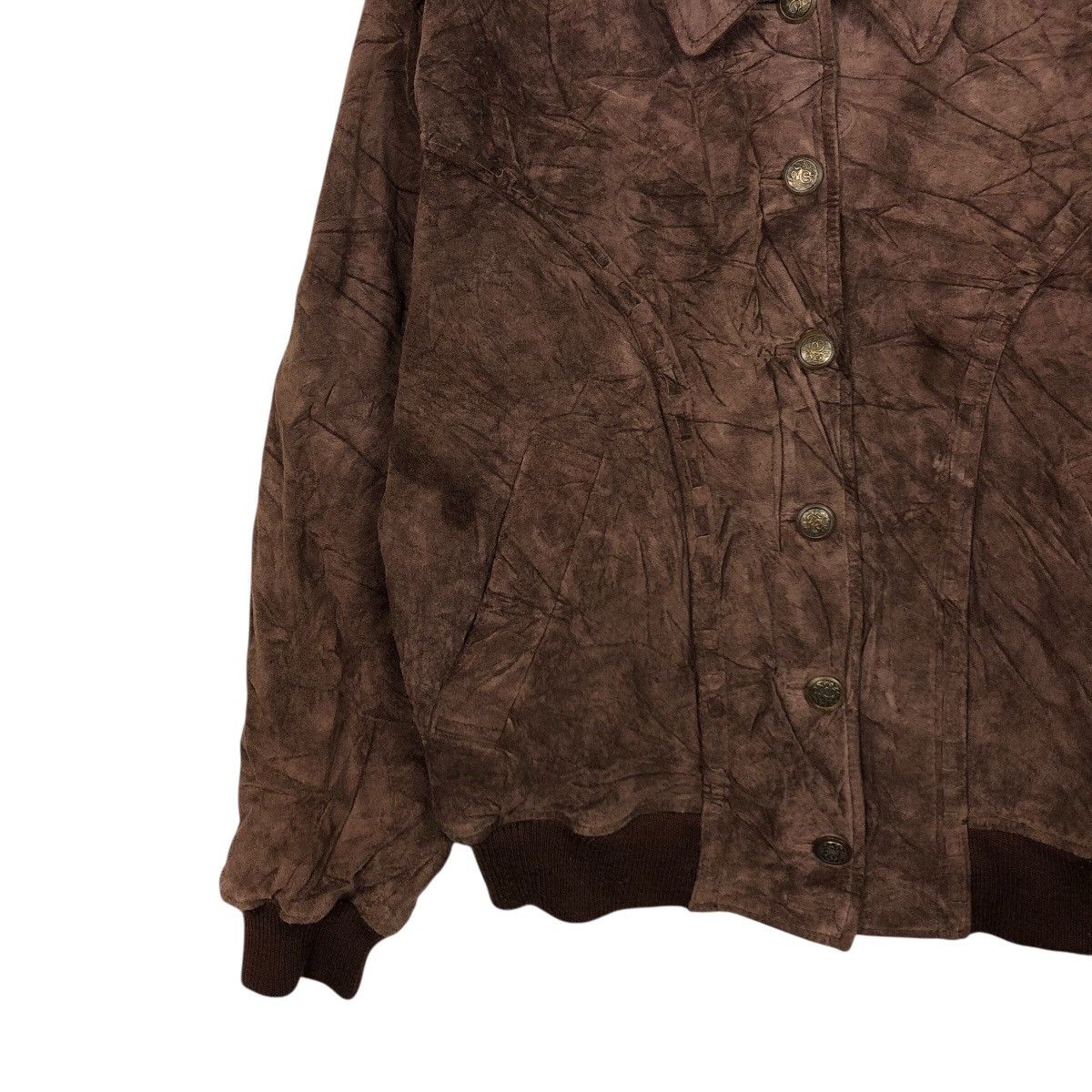 Japanese Brand 📌Vtg Bomber Leather Jacket Blanket Atelier Sab Issey Miyake Size US M / EU 48-50 / 2 - 5 Thumbnail