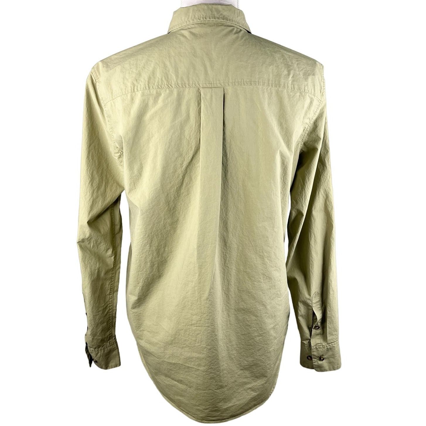 Massimo Dutti Massimo Dutti Blouse Top M Olive Green Button Down Pockets Size M / US 6-8 / IT 42-44 - 2 Thumbnail