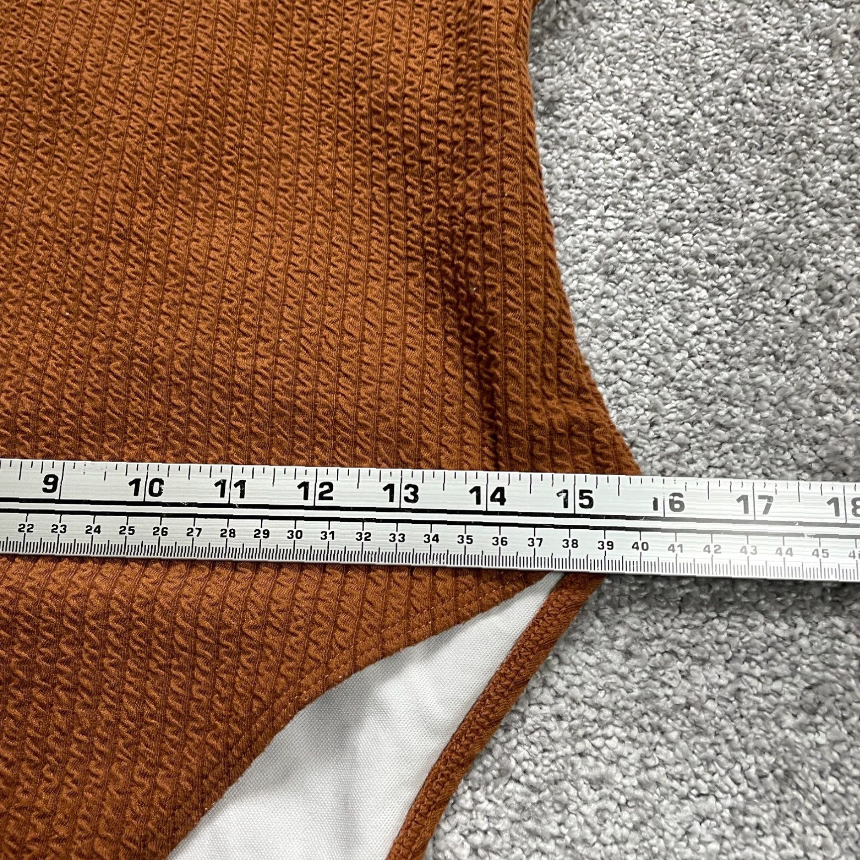 Vintage Unbranded One Piece Bathing Suit Women L Spaghetti Strap Brown Beach Swimwear Pool Bathing Suit Bikini Bottom Top Solid Vintage No Size L / US 10 / IT 46 - 7 Thumbnail