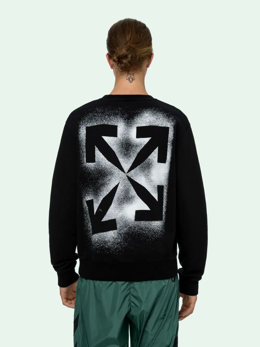 Off-White Black Stencil Arrows Logo Sweatshirt Size US XL / EU 56 / 4 - 2 Thumbnail