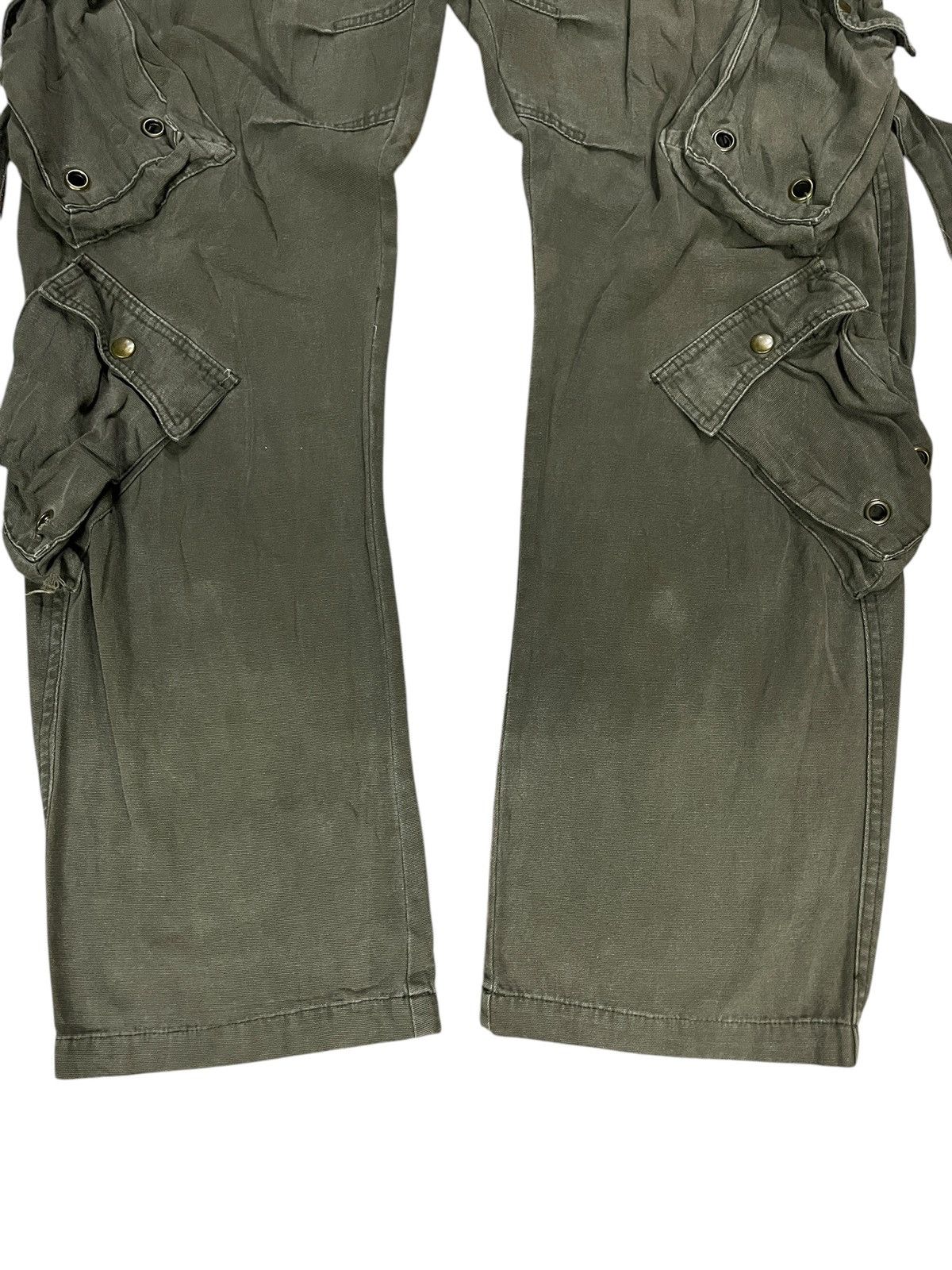 Japanese Brand Vintage Studded Cargo Bondage Military Green Size US 34 / EU 50 - 4 Thumbnail