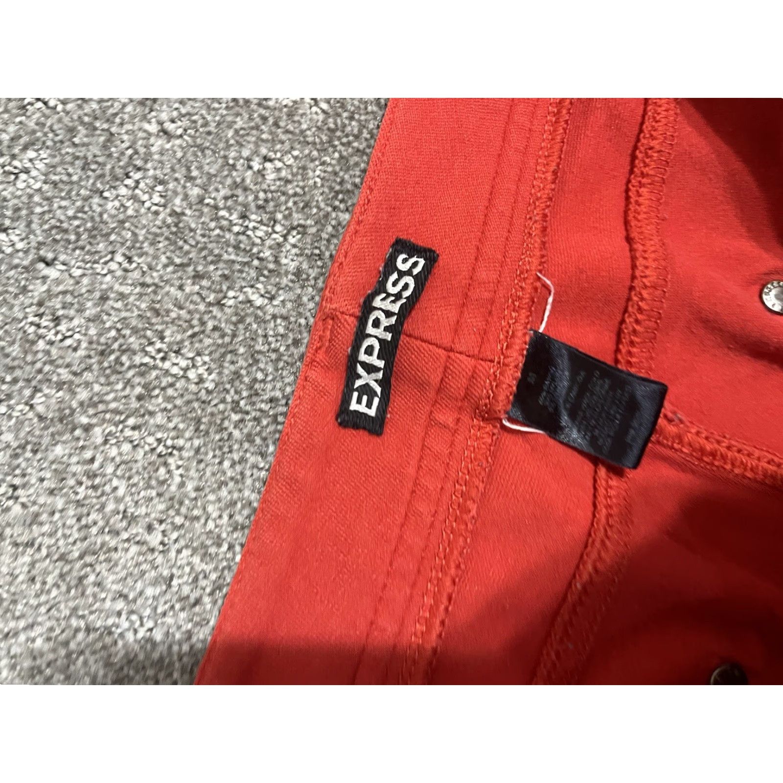 Express VINTAGE EXPRESS Red Knit Skinny Jeans Women Medium M Casual Pants 90s Size 32" / US 10 / IT 46 - 4 Thumbnail