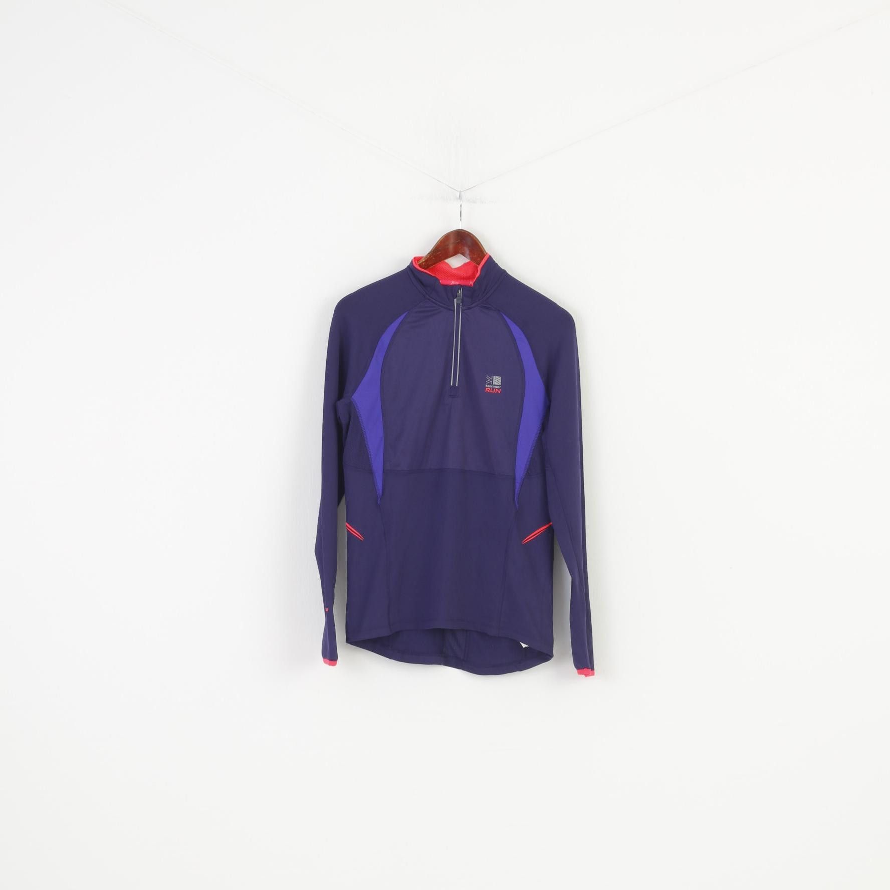 Karrimor × Vintage Karrimor Woman 12 M Longsleeve Purple Zip Neck 10251 Size M / US 6-8 / IT 42-44 - 1 Thumbnail