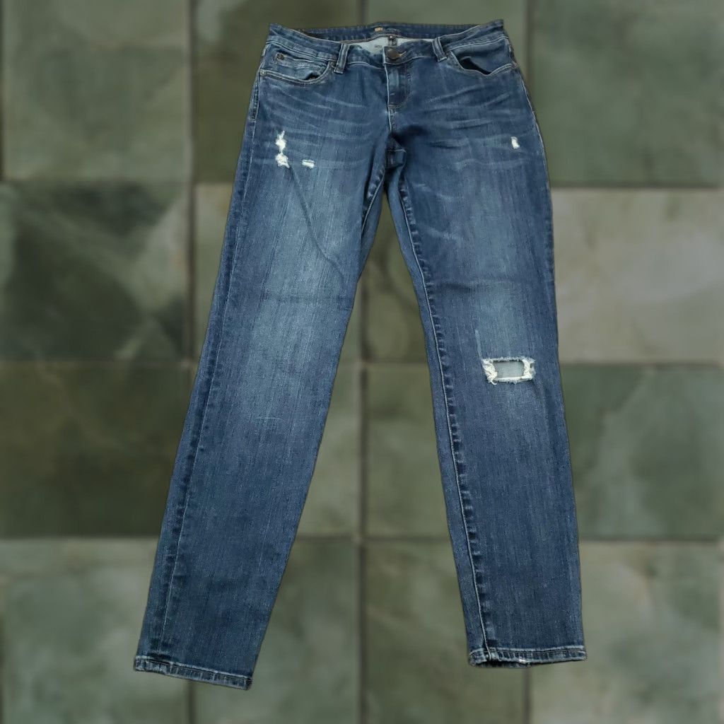 Vintage KUT Jeans Womens Size 8 Extra Large 32x30 Blue Denim Skinny Leg Stretch Casual Size 30" / US 8 / IT 44 - 1 Thumbnail