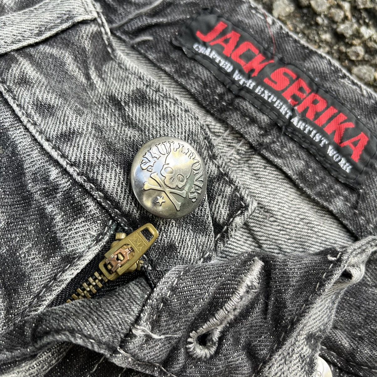 Hysteric Glamour Flared Jack Serika Artist Work Spider Web Distressed Jeans Size US 32 / EU 48 - 7 Thumbnail