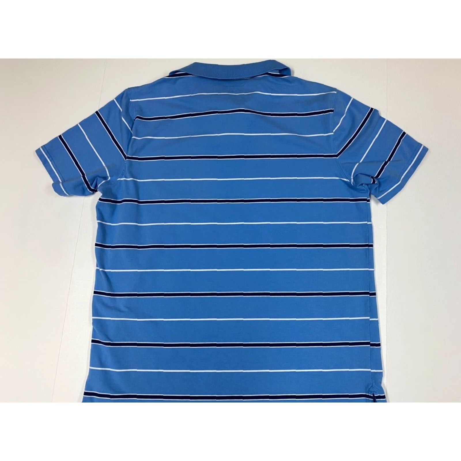 Vintage Saddlebred Polo Shirt Mens L Blue Striped Comfort Flex Polo Golf Short Sleeve Size US L / EU 52-54 / 3 - 7 Thumbnail