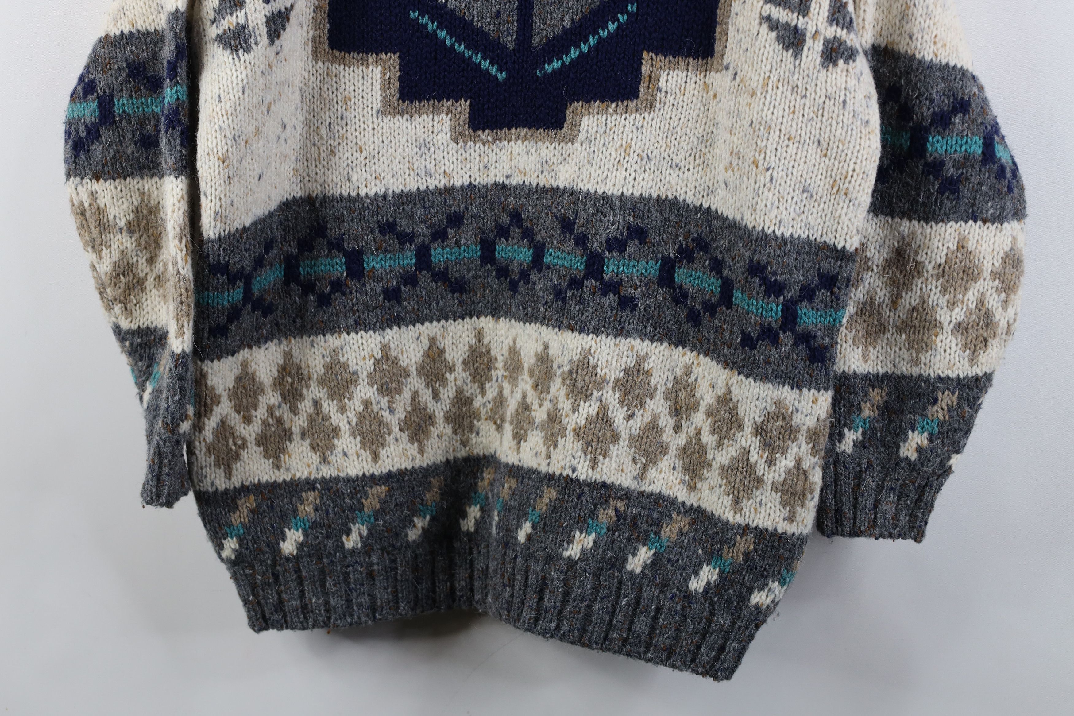 Vintage Vintage 90s Streetwear Fair Isle Southwestern Knit Sweater Size M / US 6-8 / IT 42-44 - 3 Thumbnail