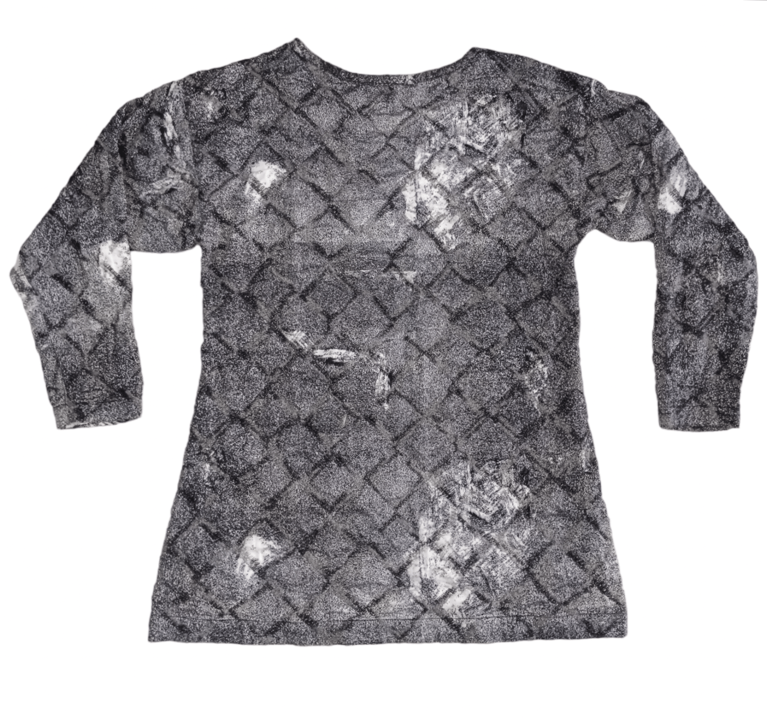 Issey Miyake × Japanese Brand Vintage 80s Issey Miyake Quilted Long Sleeve Top Sweatshirt Size US M / EU 48-50 / 2 - 3 Thumbnail