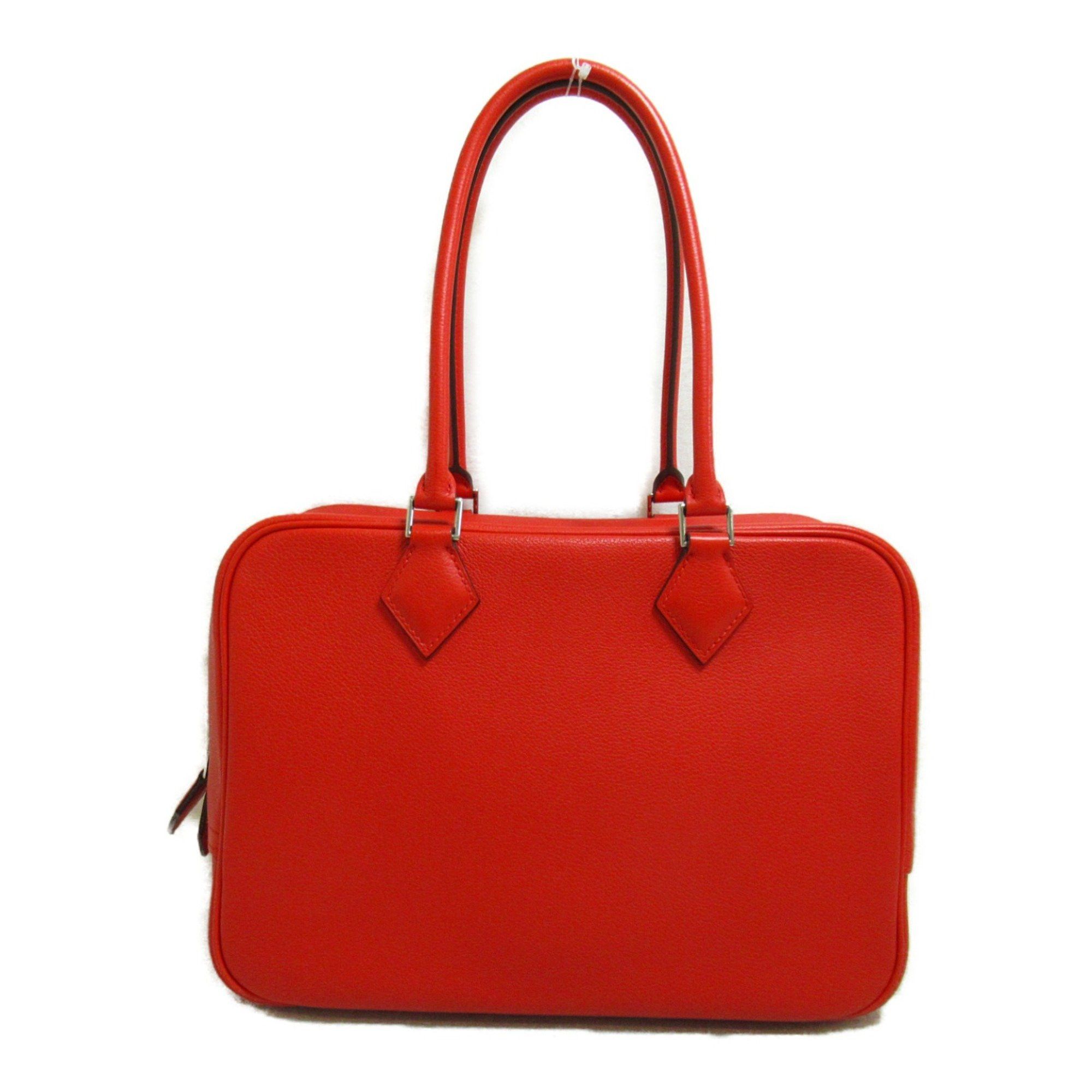 image of Hermes Purum 28 Handbag Red Rouge Tomate Vaux Swift Leather Leather, Women's