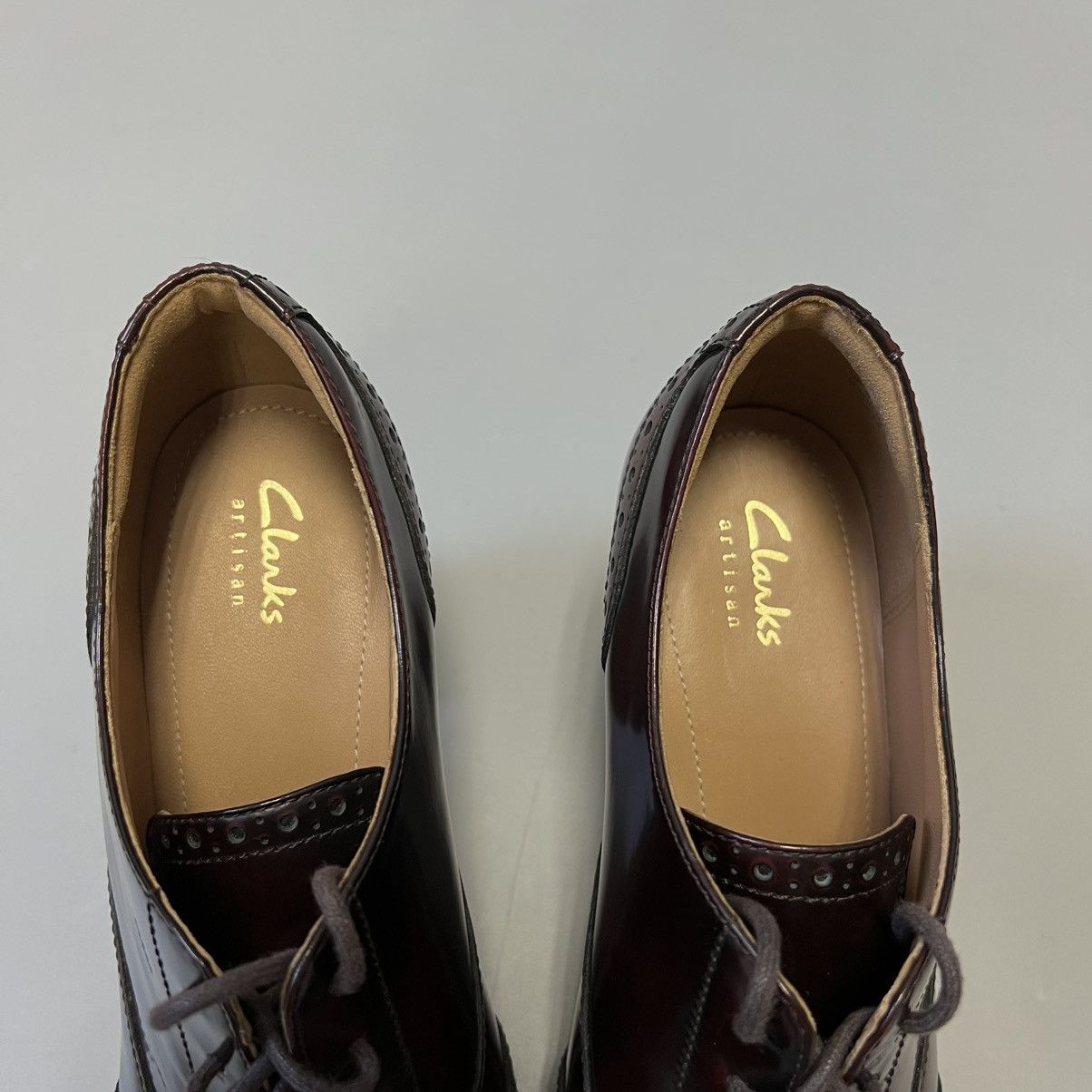 Clarks Clarks Artisan Burgundy Leather Wingtip Oxford Heels Size US 8 / IT 38 - 6 Thumbnail