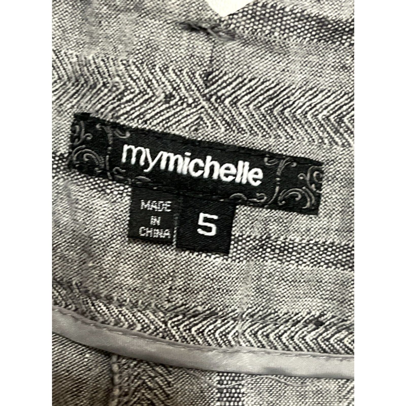 Vintage My Michelle Pants Women's Size 5 Gray Dress Pants Flared Size 27" / US 4 / IT 40 - 5 Thumbnail
