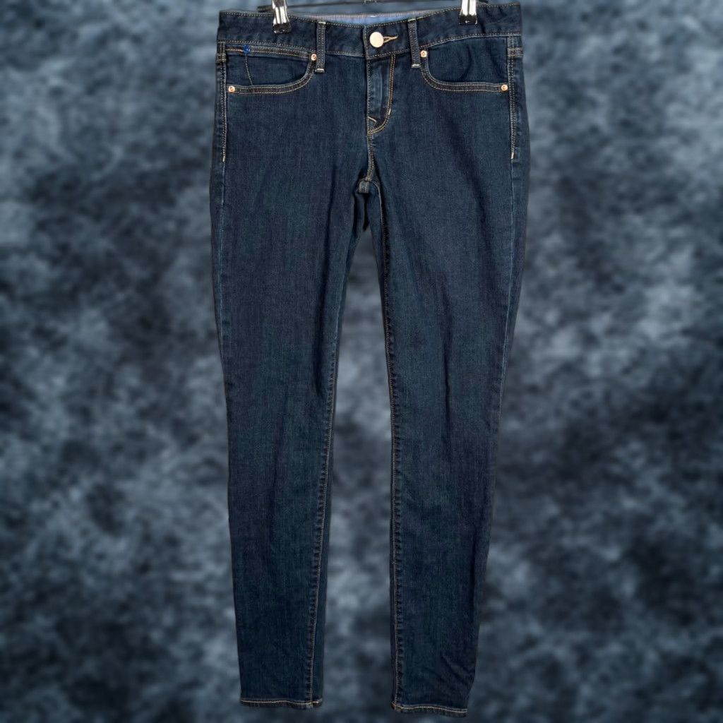 Gap GAP 1969 Always Skinny Jeans Womens 27 Dark Wash Denim Slim Stretch Adult 27 / 4L Blue Womens Jeans Size 27" / US 4 / IT 40 - 1 Thumbnail