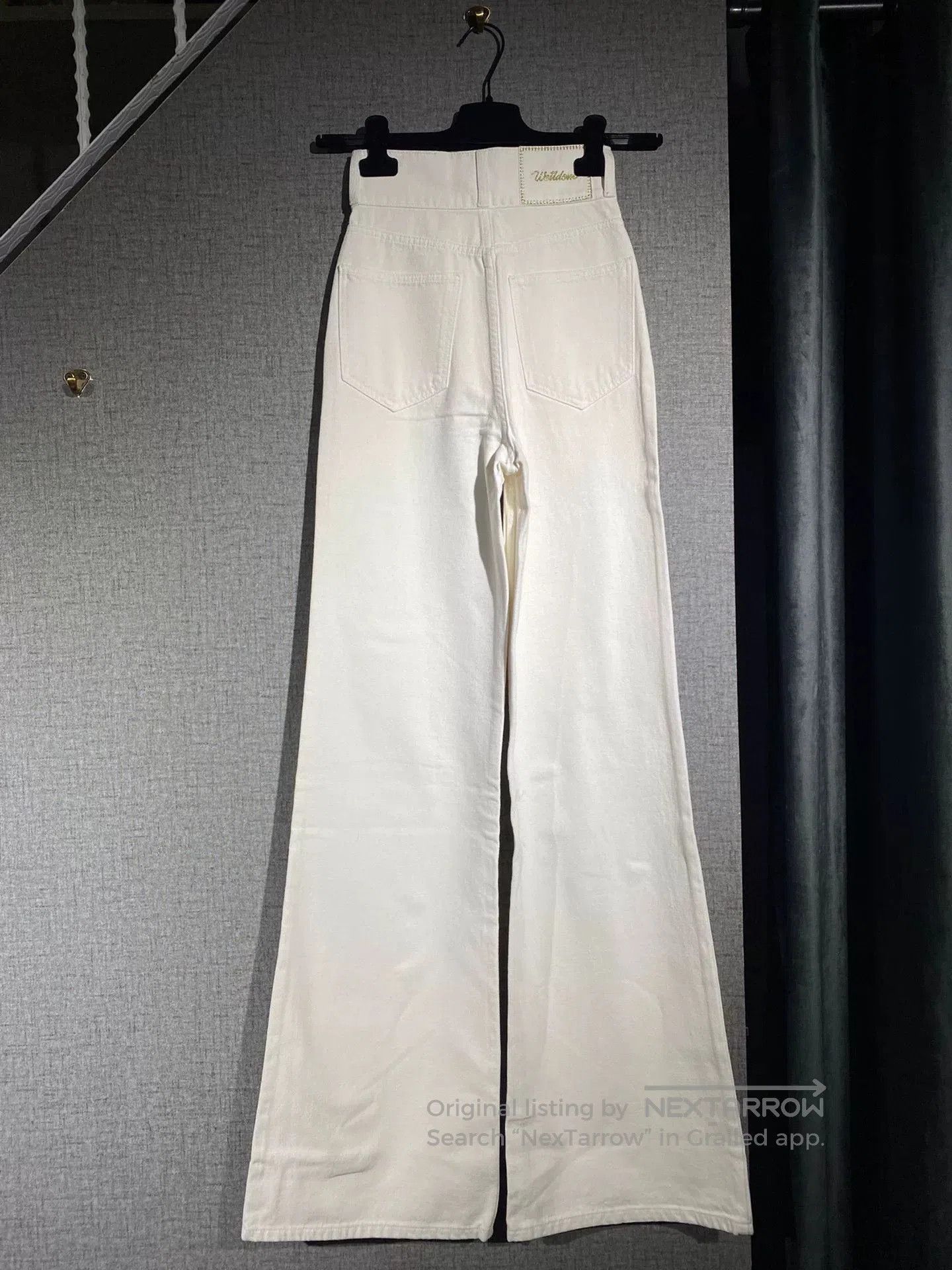 WE11DONE high-waisted wide-leg denim pants. Size 22" - 2 Thumbnail