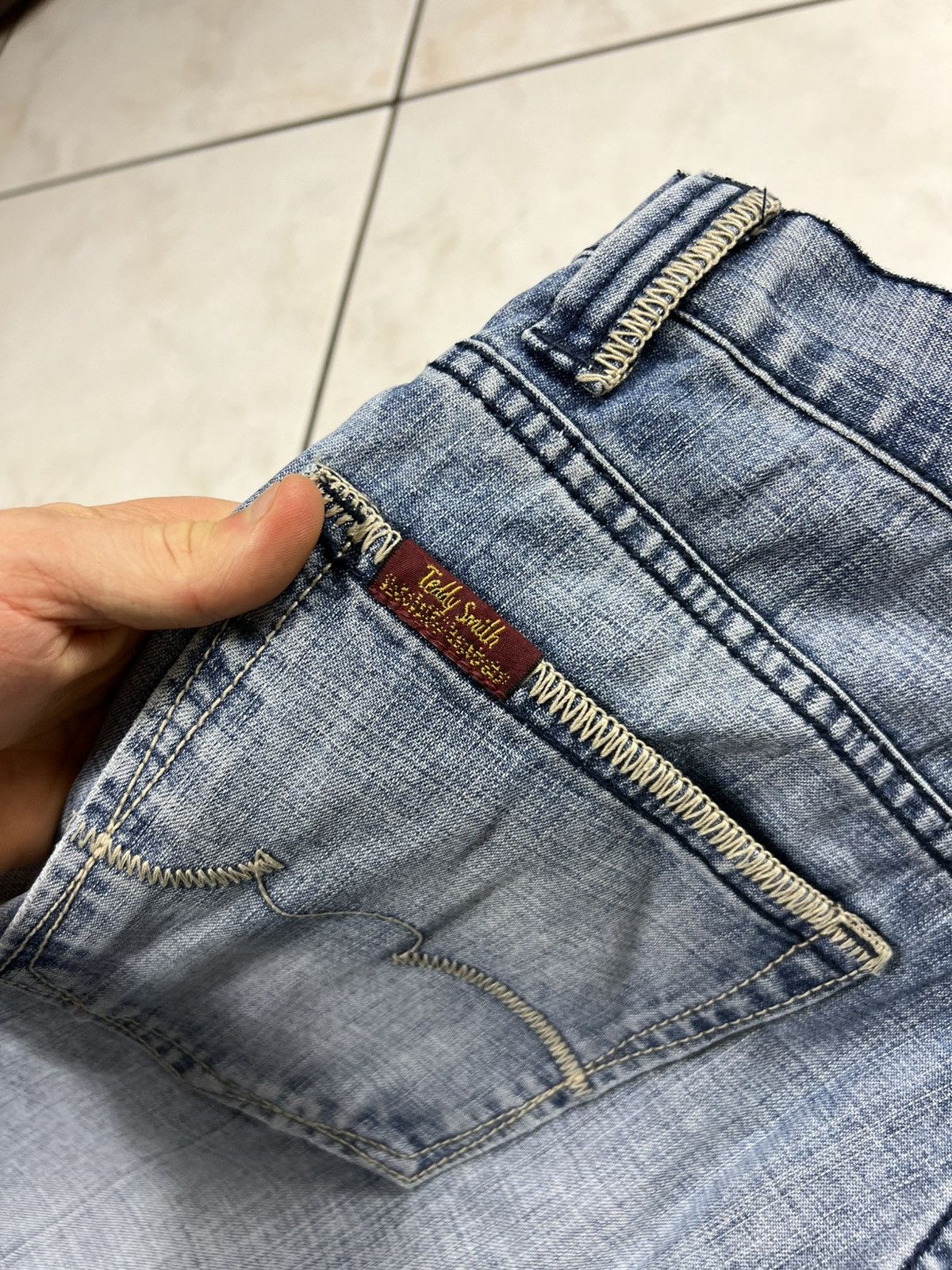 If Six Was Nine Vintage Teddy Smith y2k distressed denim flared jeans pants Size US 34 / EU 50 - 22 Thumbnail