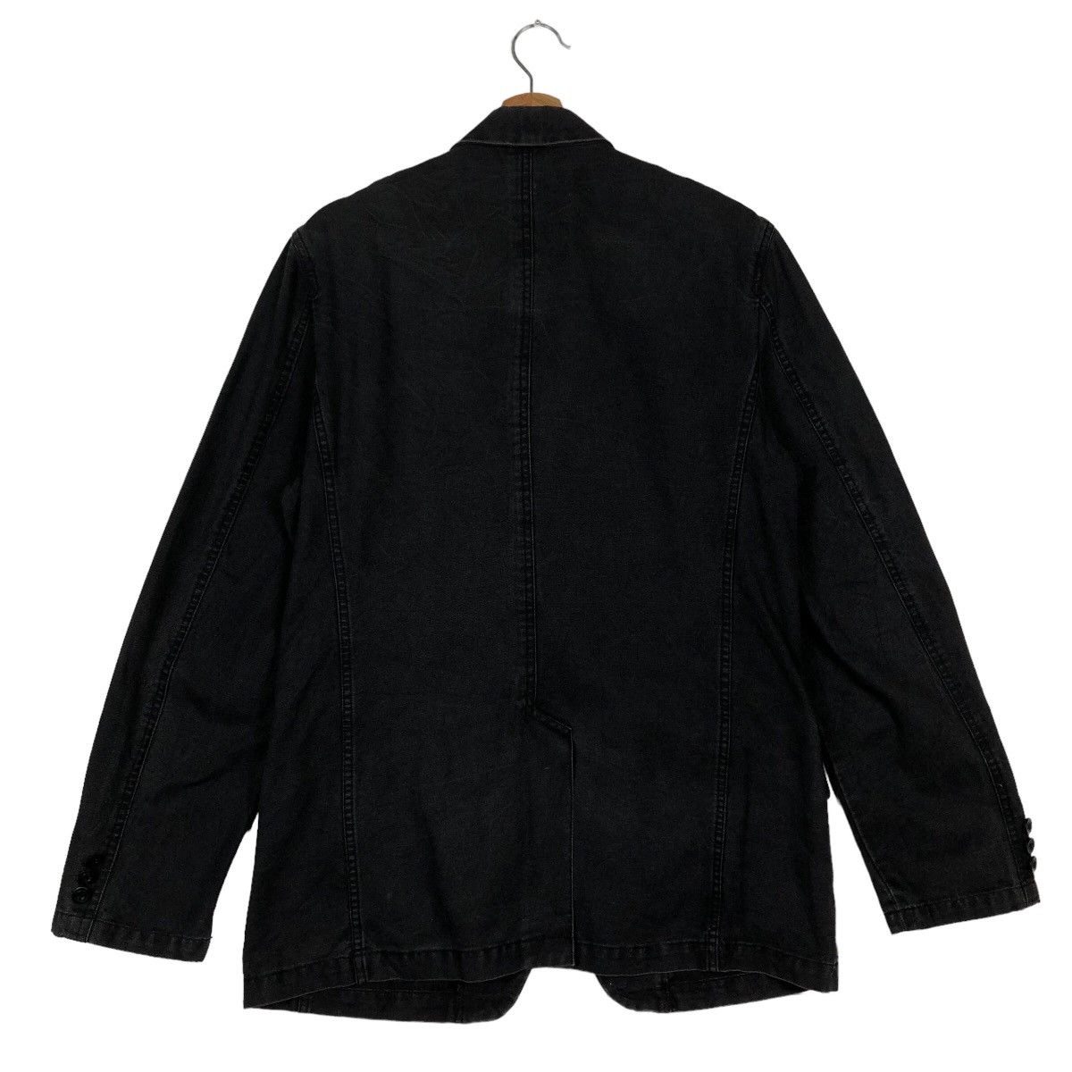 Comme Ca Ism 🔥Iconic Black - Double Breast Chore Hickory Work Jacket Size US L / EU 52-54 / 3 - 7 Thumbnail