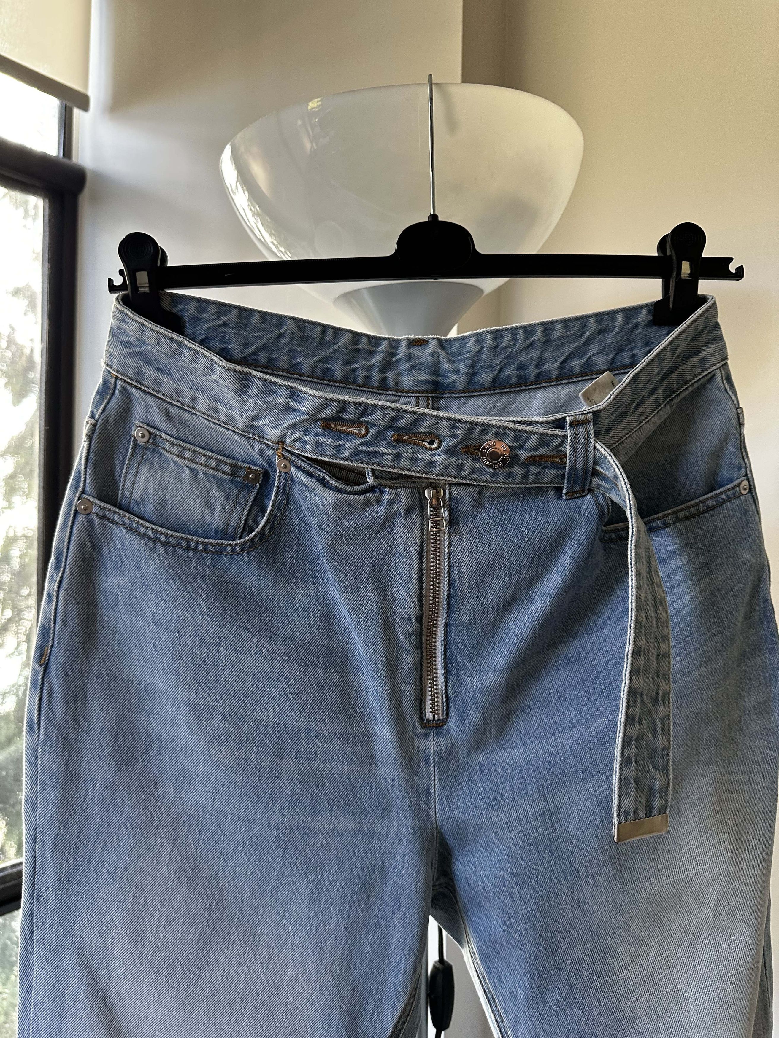 Helmut Lang Shayne Oliver Belt Slim Straight Light Blue Jeans Size US 29 - 2 Thumbnail