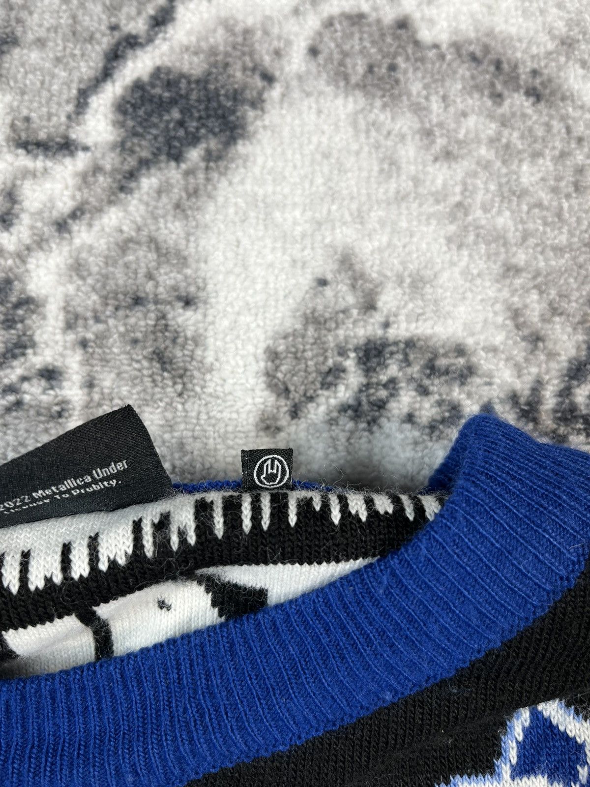 Metallica Metallica Knit Sweater Blue Lightning Probit L Size US L / EU 52-54 / 3 - 7 Thumbnail