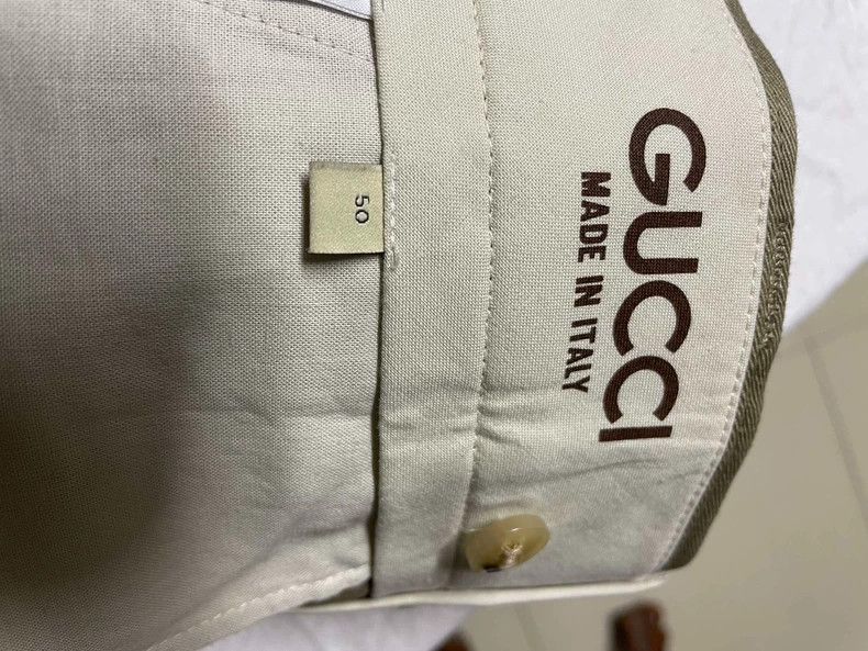 Gucci Gucci Khaki, embroidered, straight, casual pants 2501-Nexta Size US 34 / EU 50 - 3 Thumbnail