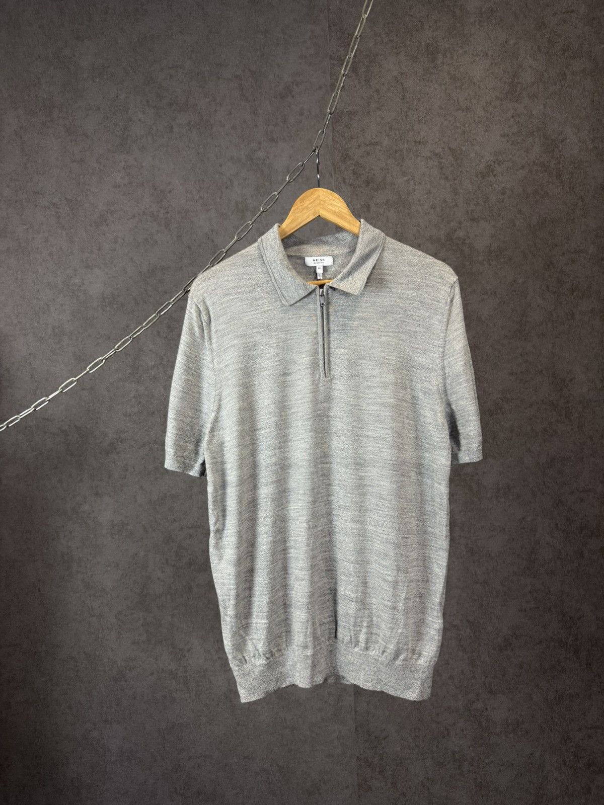 Reiss Reiss designer merino wool zip polo tee Size US XL / EU 56 / 4 - 1 Thumbnail
