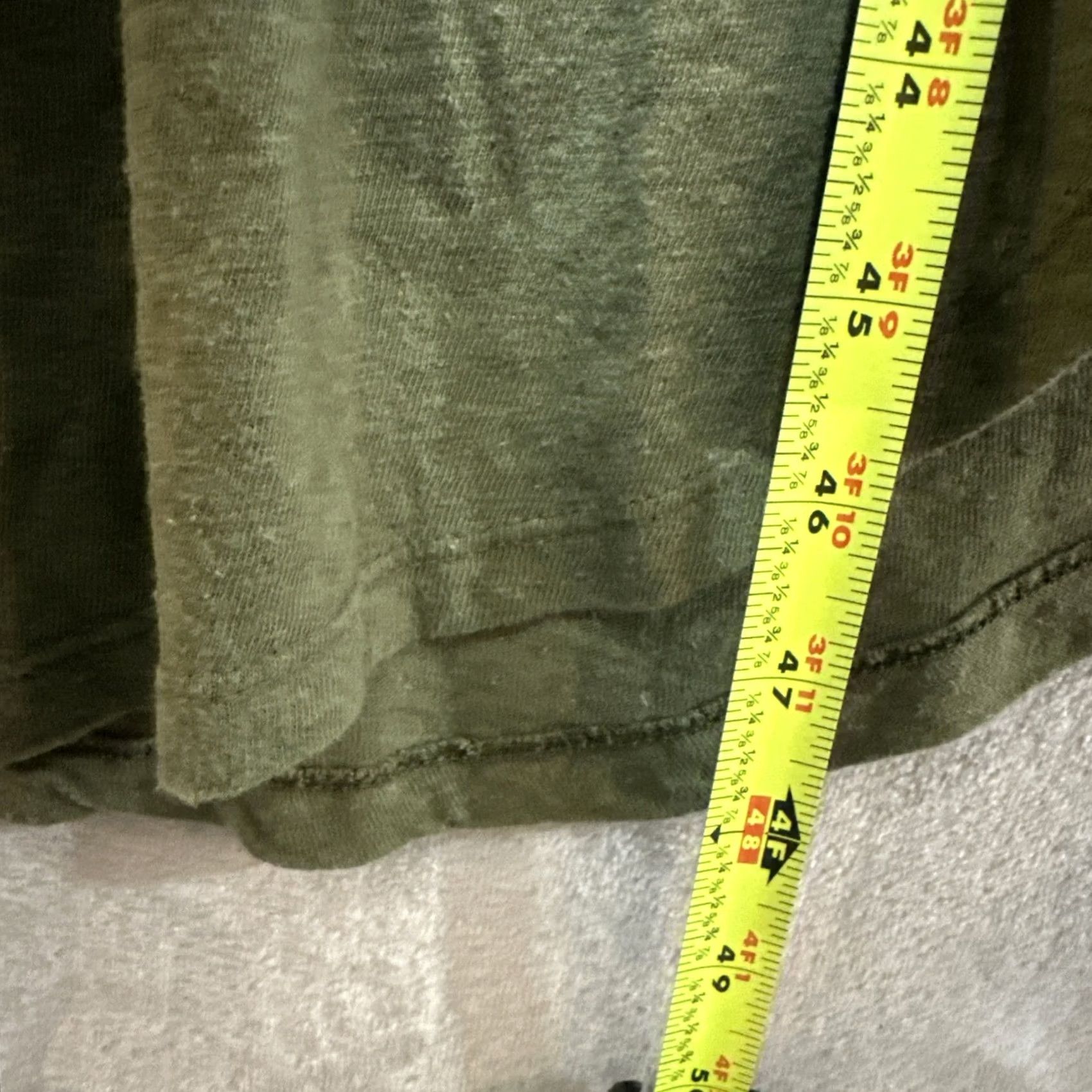 Faherty Faherty Dress Shirt Dress Sleeveless Hemp V-Neck Midi M Green Womens Size M / US 6-8 / IT 42-44 - 7 Thumbnail