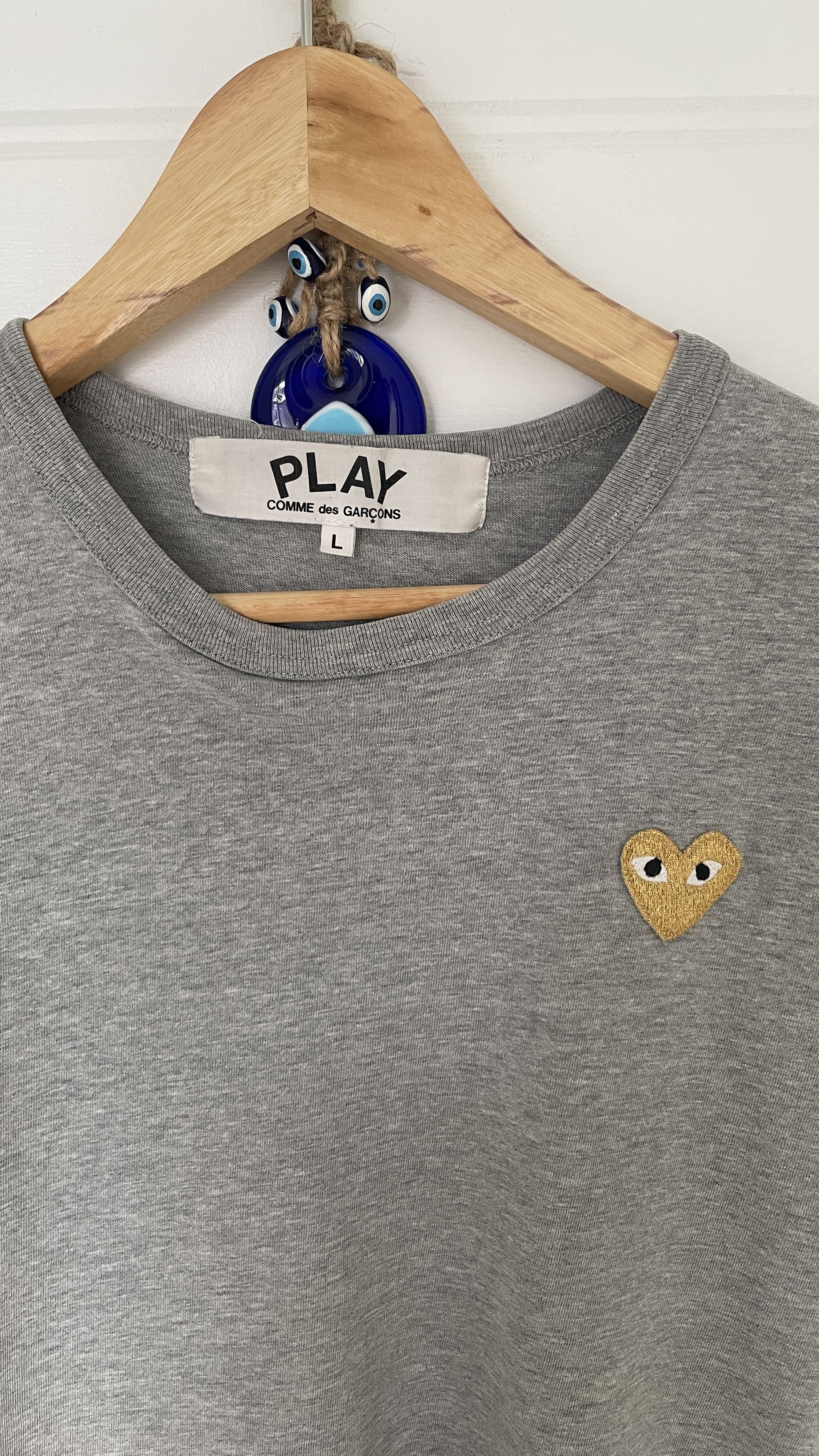 Comme des Garcons PLAY GREY T-SHIRT COMME DES GARÇONS (L) Size US L / EU 52-54 / 3 - 2 Thumbnail