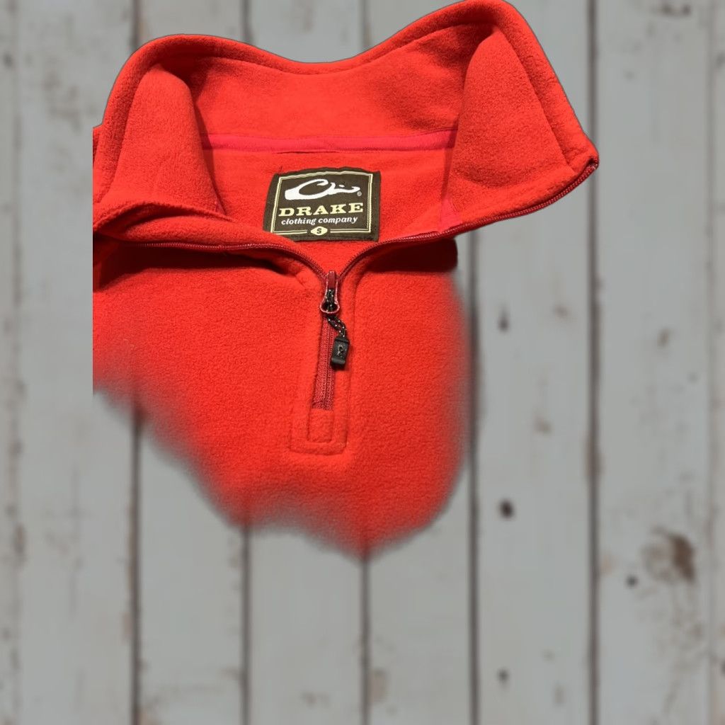 Vintage Drake Men's Fleece Sweater Large Red Pullover 1/4 Zip Outdoor Warm Jumper Size US S / EU 44-46 / 1 - 1 Thumbnail