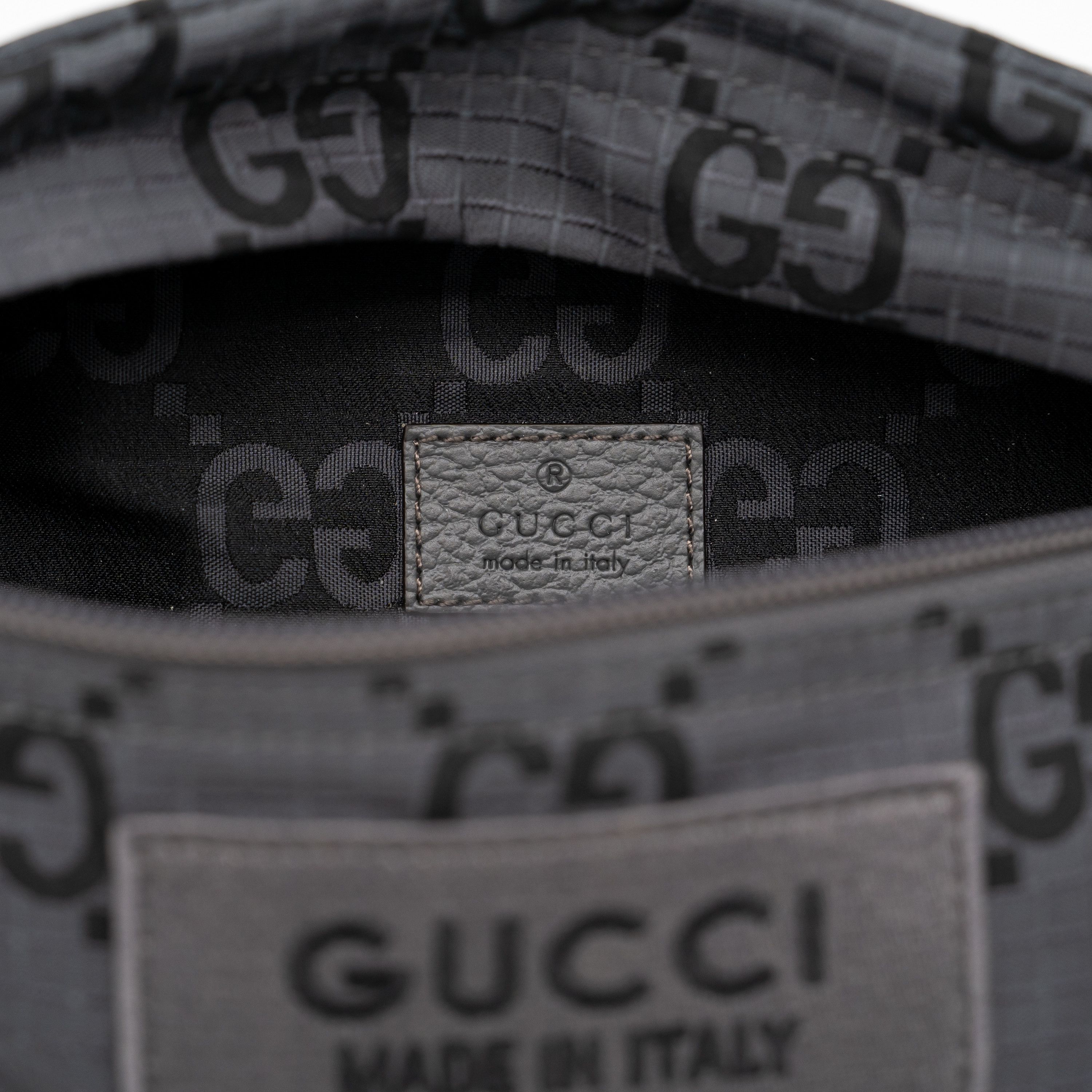 Gucci Gucci Grey GG Nylon Ripstop Belt Bag Black Size ONE SIZE - 6 Thumbnail