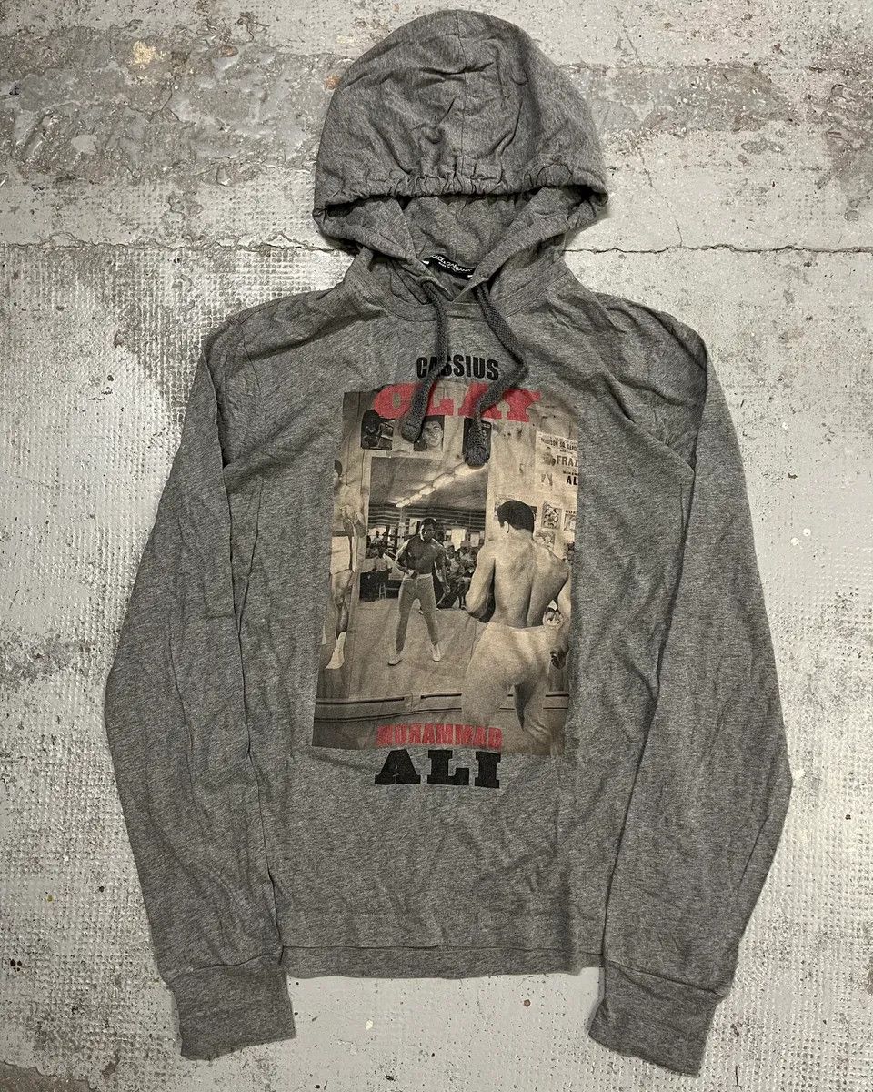 Dolce & Gabbana 2010s Dolce & Gabbana Grey Muhammad Ali Graphic Hoodie T-Shirt Size US M / EU 48-50 / 2 - 1 Thumbnail