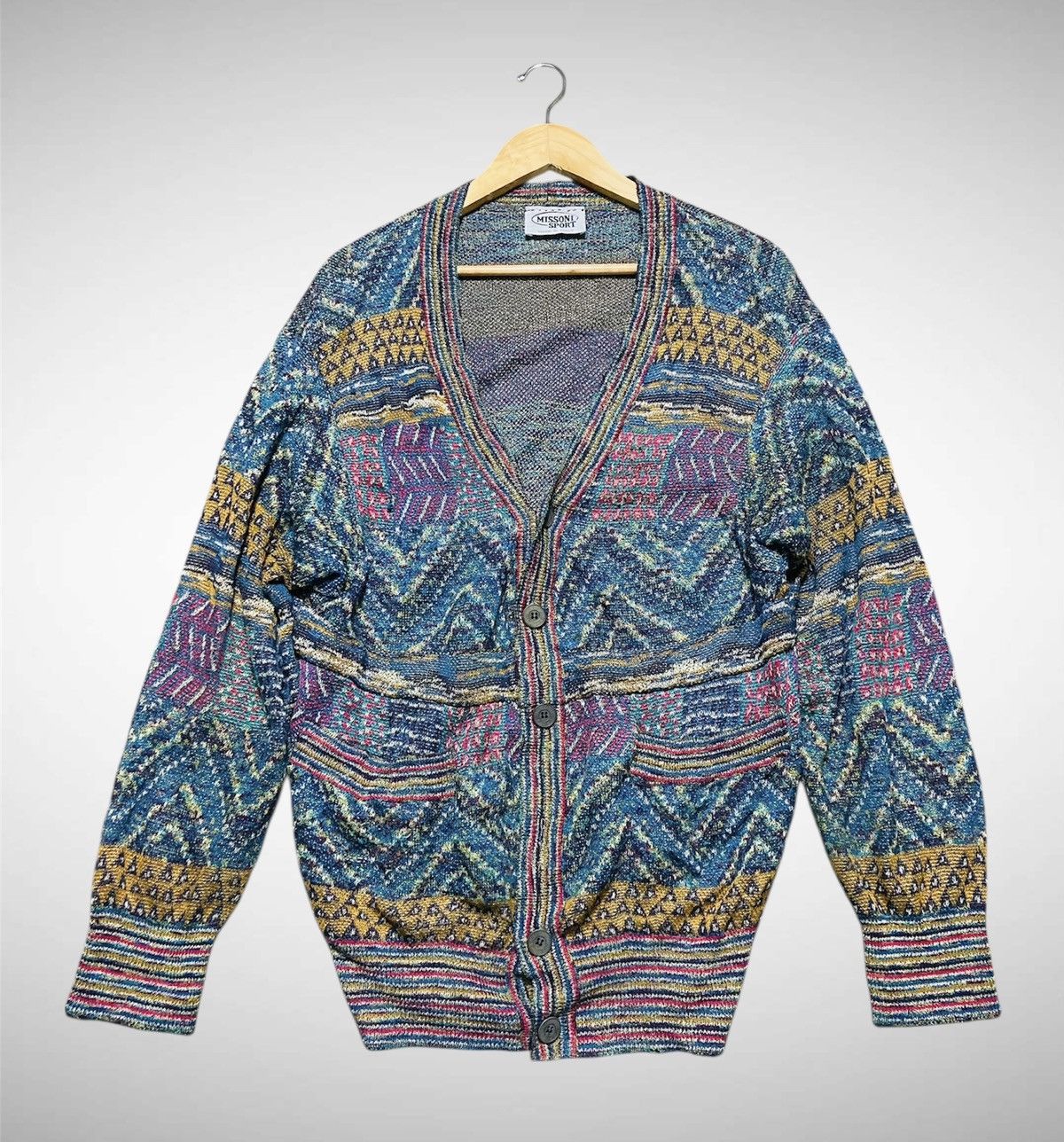 Missoni Vintage Missoni Sport Cardigan Knitwear Size US L / EU 52-54 / 3 - 3 Thumbnail