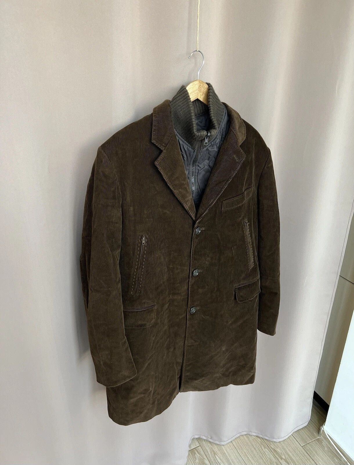 Fay Fay Double Coat Mens Size XL Velvet Button Jacket Vintage Size US XL / EU 56 / 4 - 5 Thumbnail